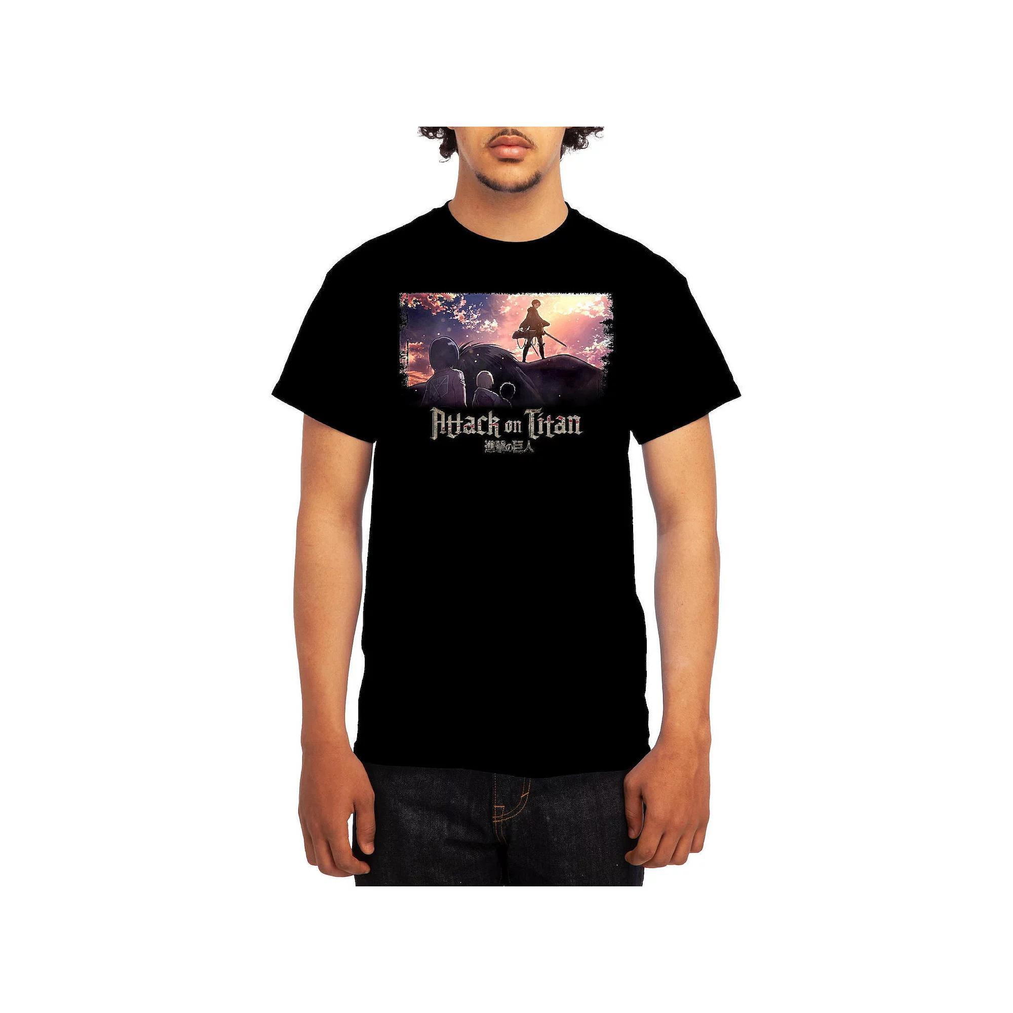 Men's Attack on Titan Standing on Titan Tee, Boy's, Size: Small, Black Product Image