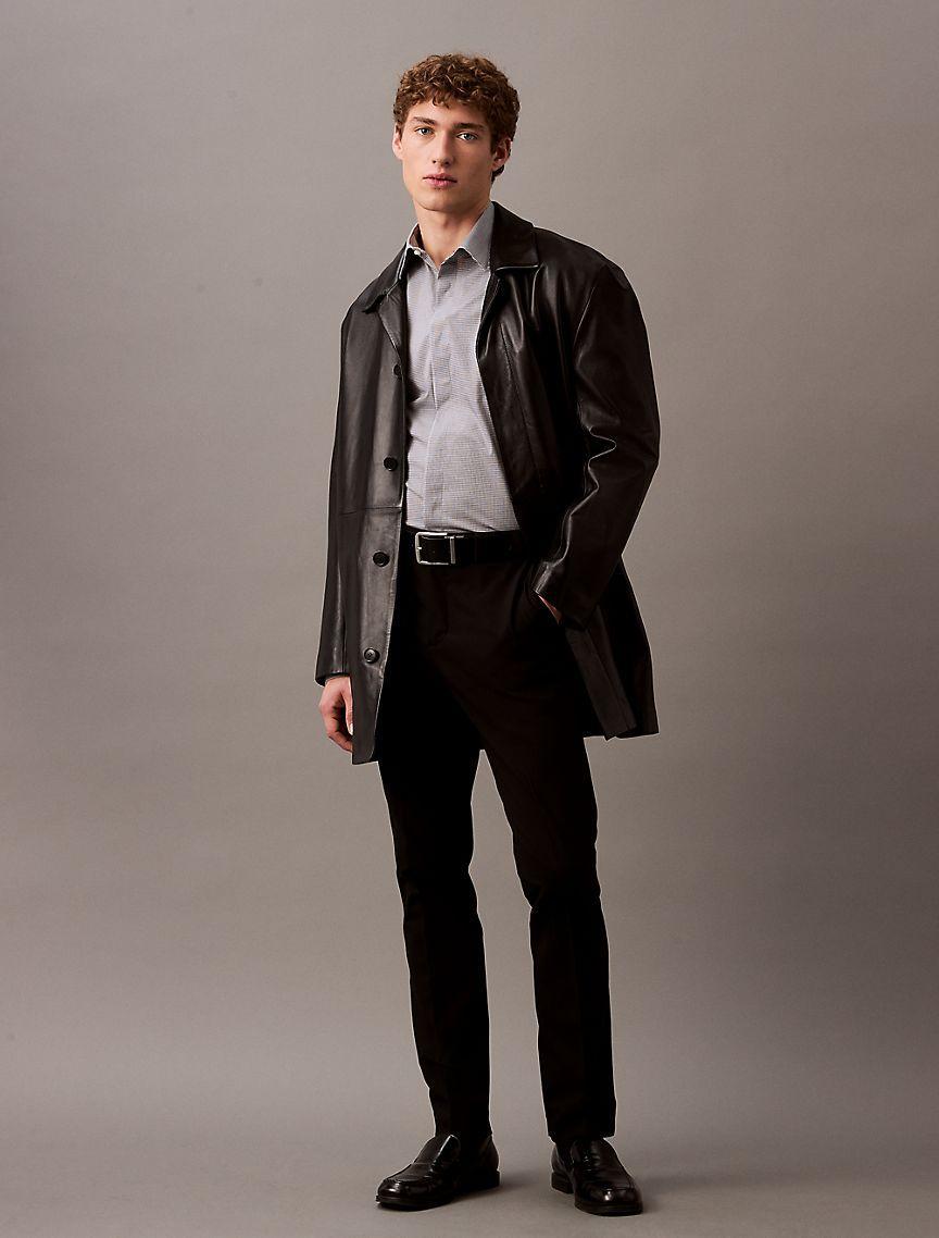Steel Micro Check Slim Fit Button-Down Shirt Product Image
