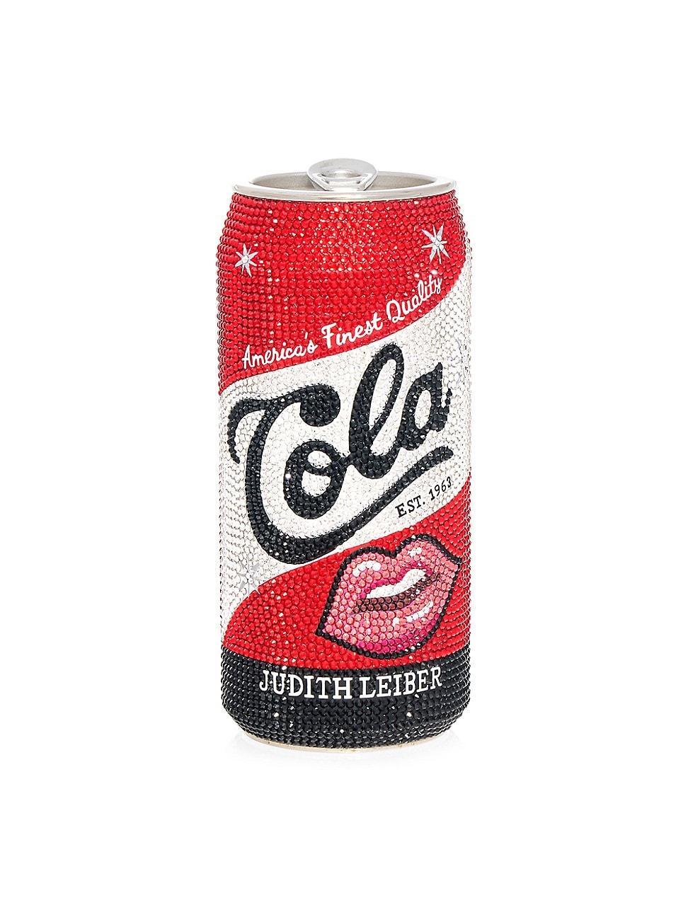 Womens Crystal-Embellished Beverage Can Cola Clutch Product Image