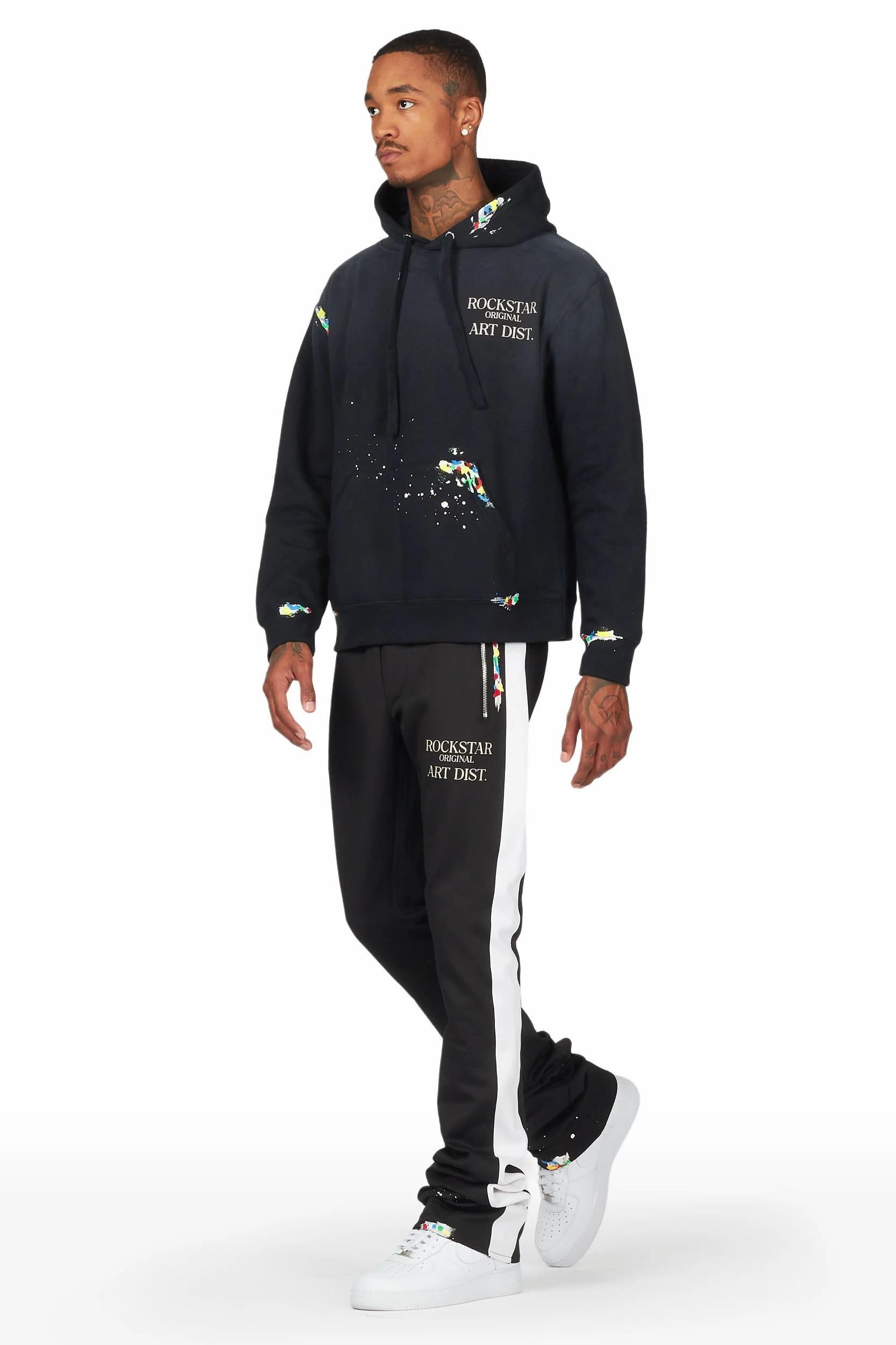 Mumford Black Super Stacked Pant Set Male Product Image