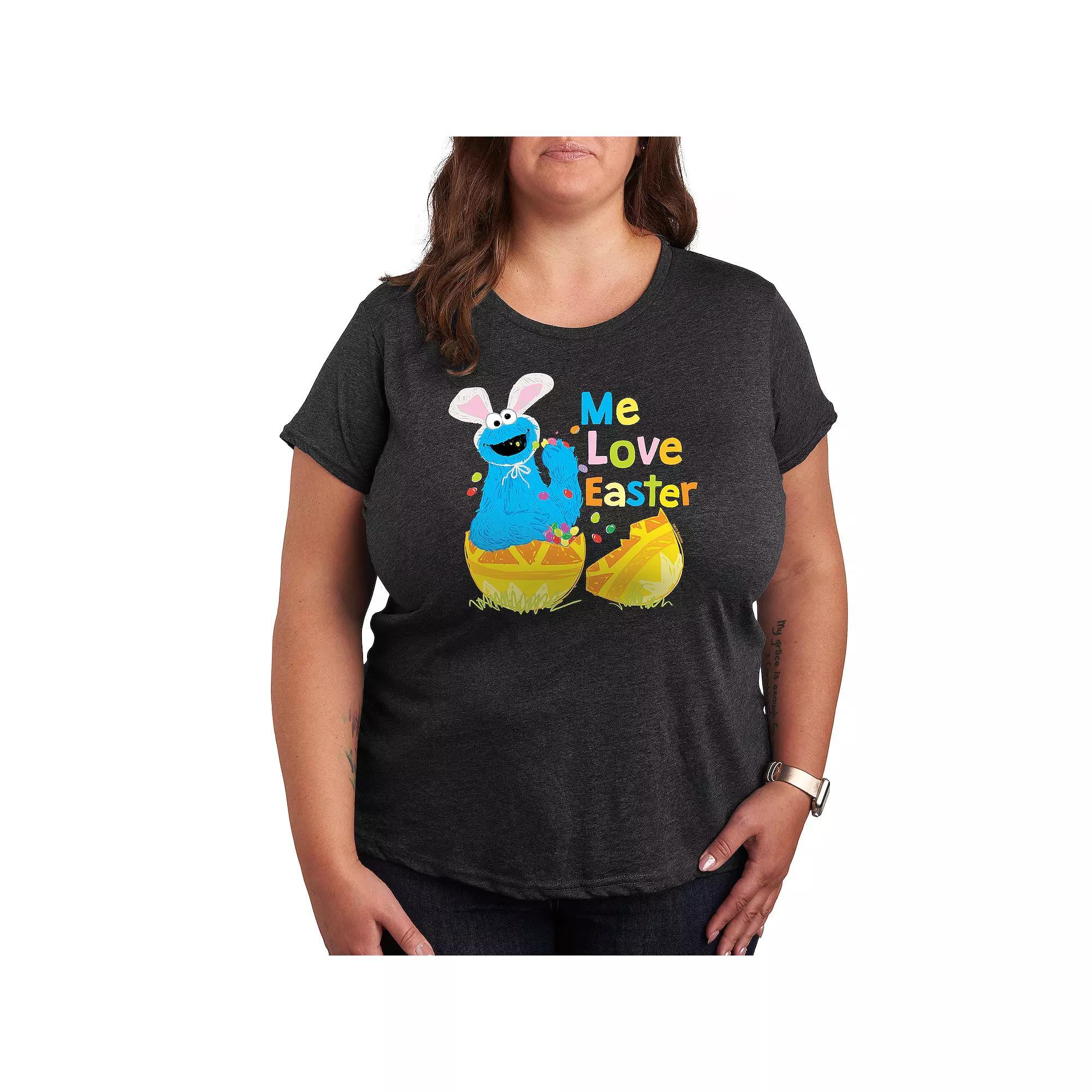 Plus Celestial Mushrooms Graphic Tee, Womens Heather Grey Product Image