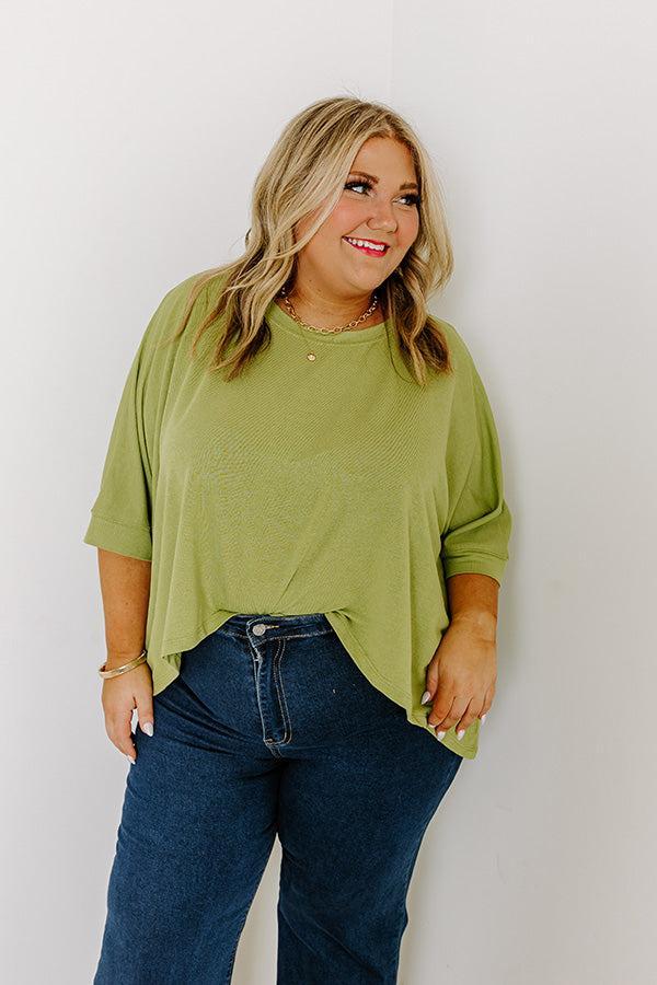 One Way Ticket Shift Top in Lime Punch Curves Product Image