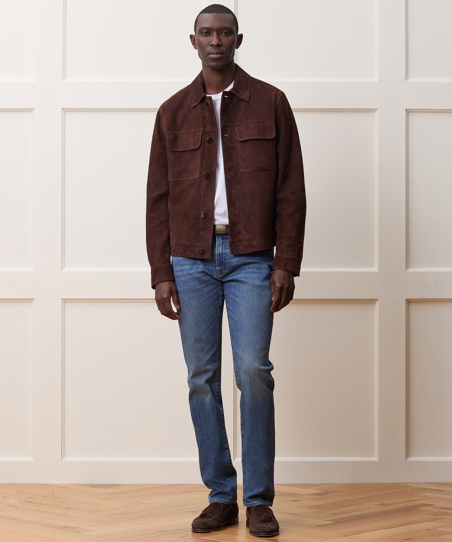 Italian Suede Worker Jacket Product Image