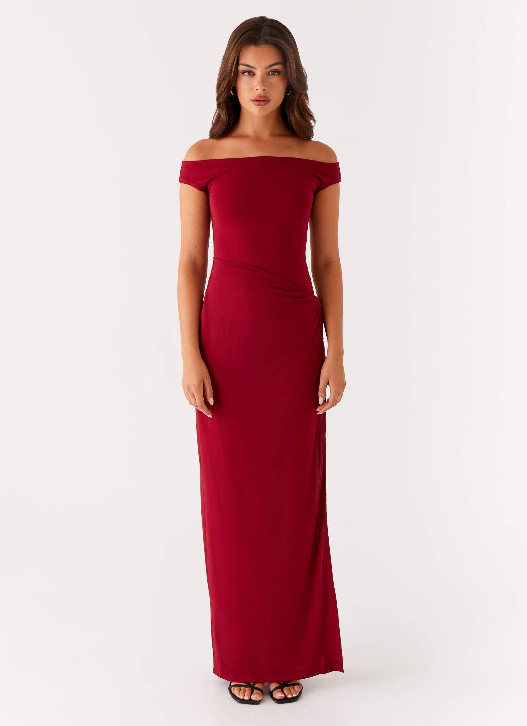 Amerie Maxi Dress - Maroon Product Image