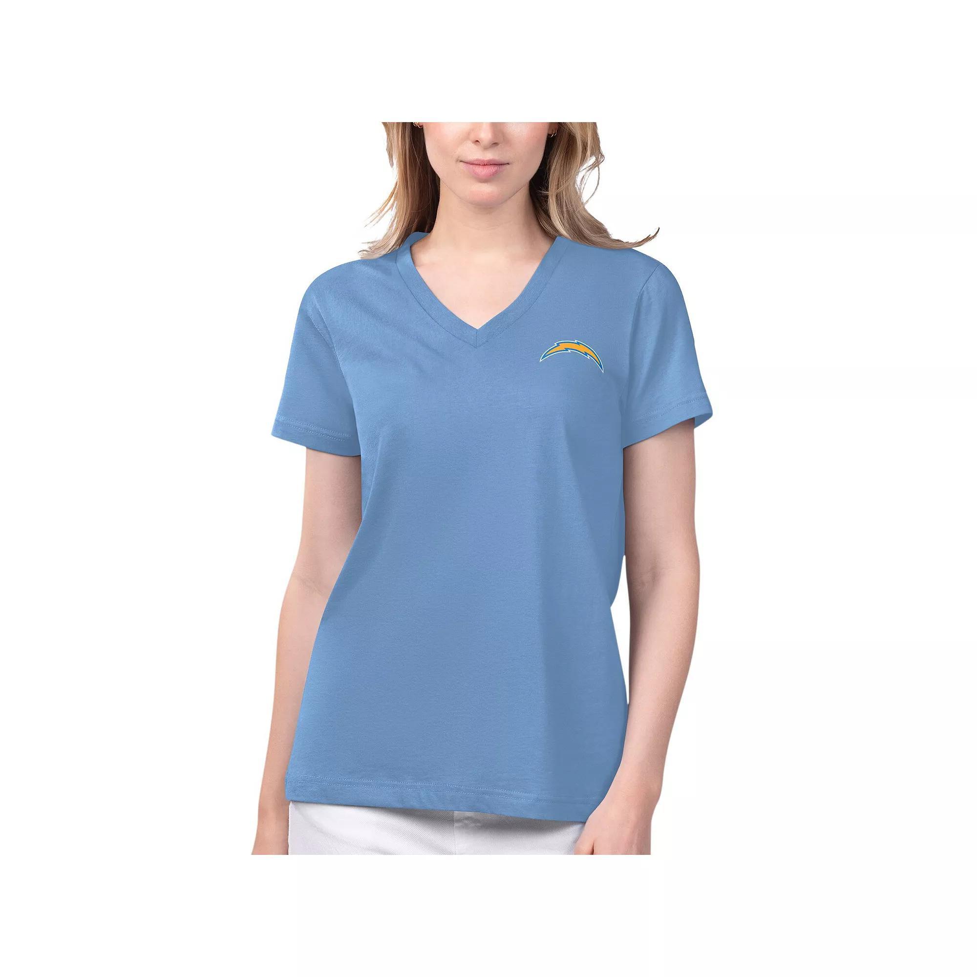 Women's Margaritaville Blue Buffalo Bills Game Time V-Neck T-Shirt, Size: Small Product Image