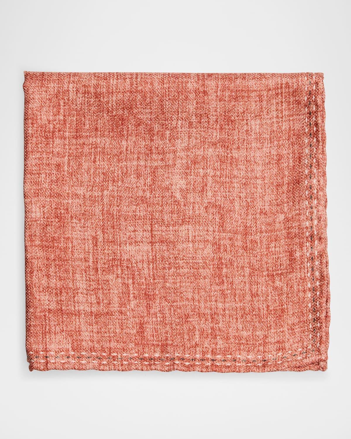 Mens Solid Silk Pocket Square Product Image