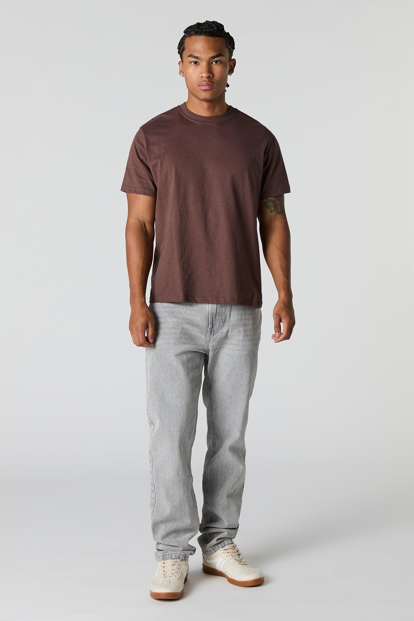 Solid Crewneck T-Shirt Male Product Image