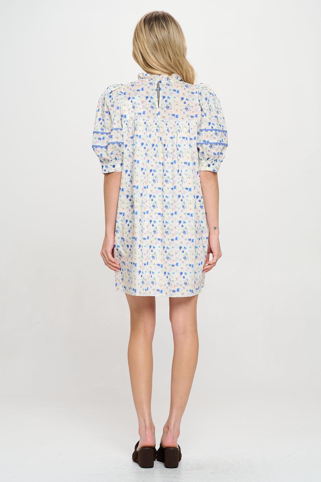 Aegean Bloom Short Sleeve Dress Product Image