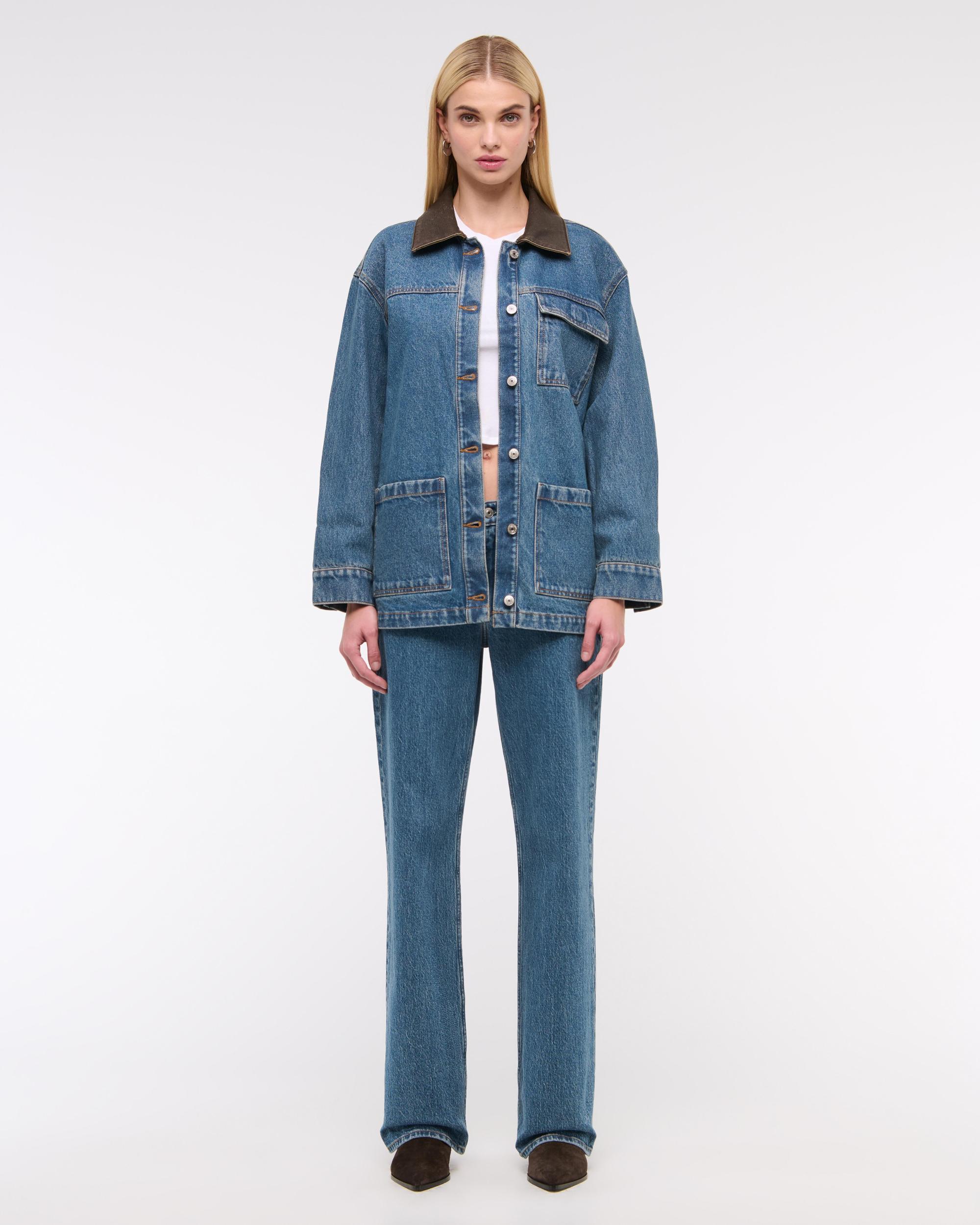 Denim Utility Shirt Jacket Product Image