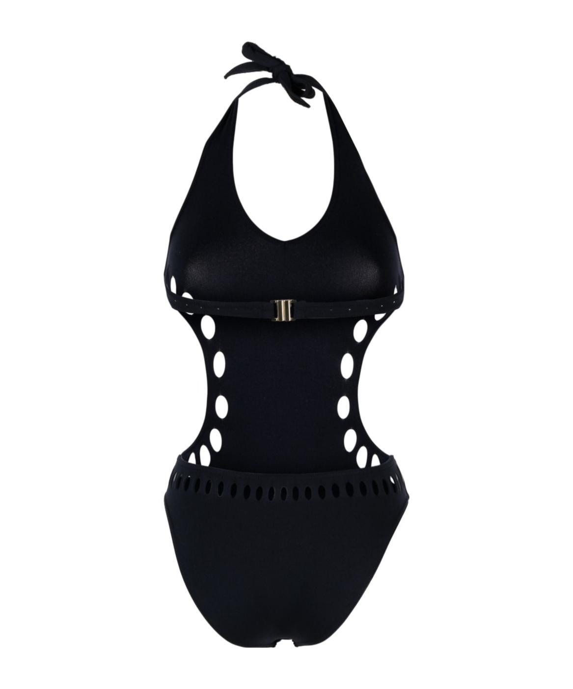 ALAÏA Hollow-out Design One-piece Swimsuit In Black Product Image