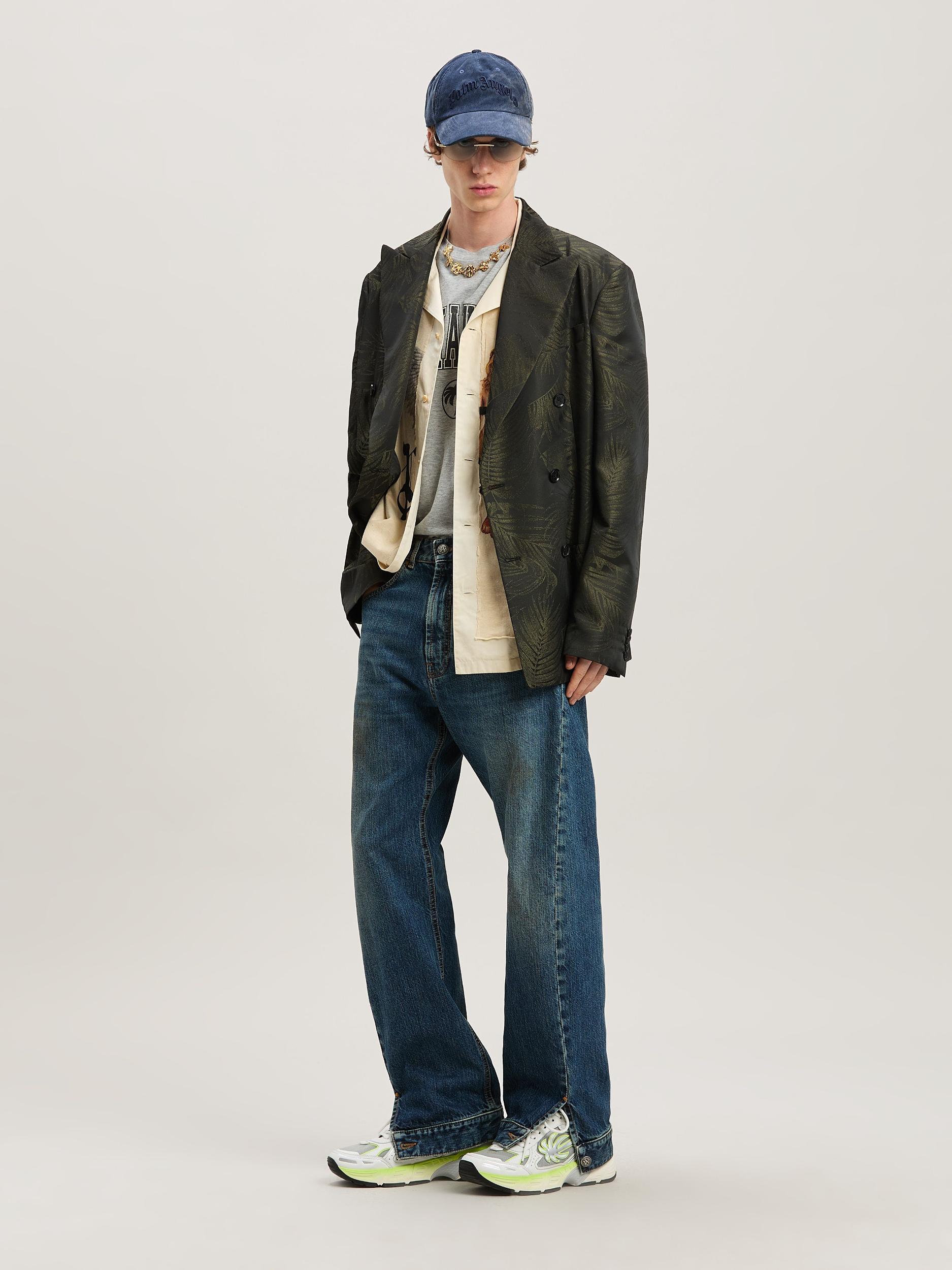 COLLEGE PALM SLIM TEE GREY MELANGE - BLA Product Image