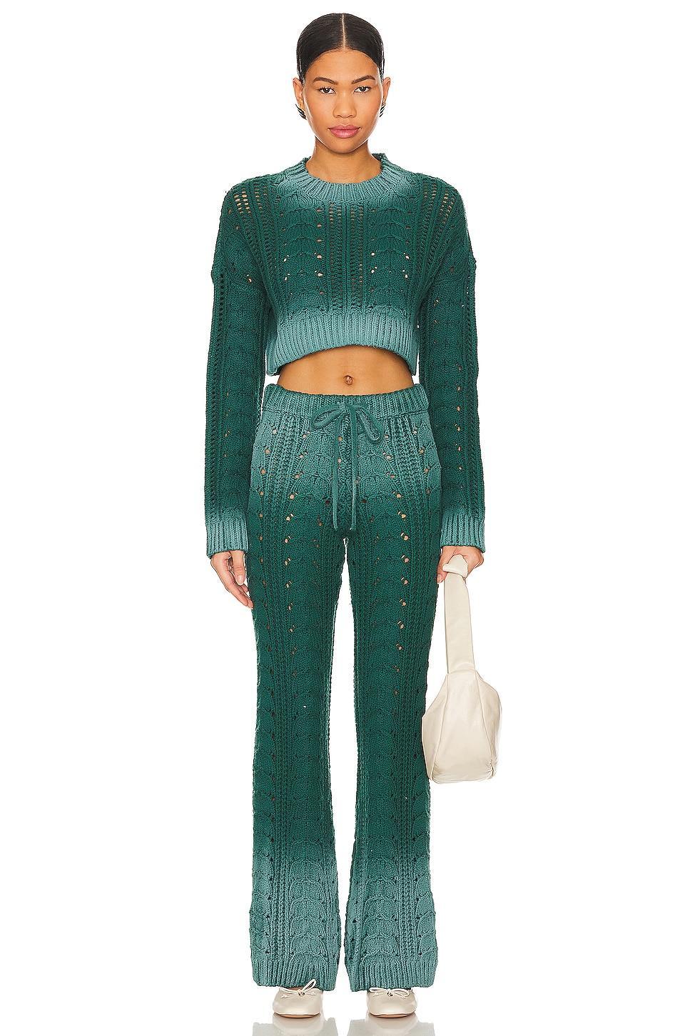Lovers and Friends Jelissa Ombre Knit Pant in Green Ombre Product Image
