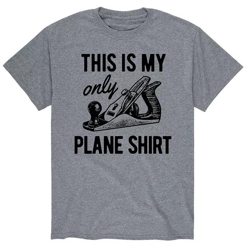 Men's My Only Plane Shirt Tee, Size: XXL, Gray Product Image