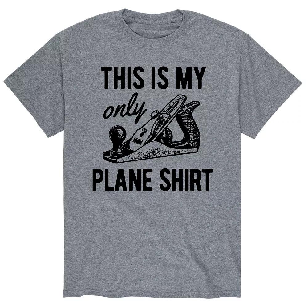 Men's My Only Plane Shirt Tee, Size: XXL, Gray Product Image