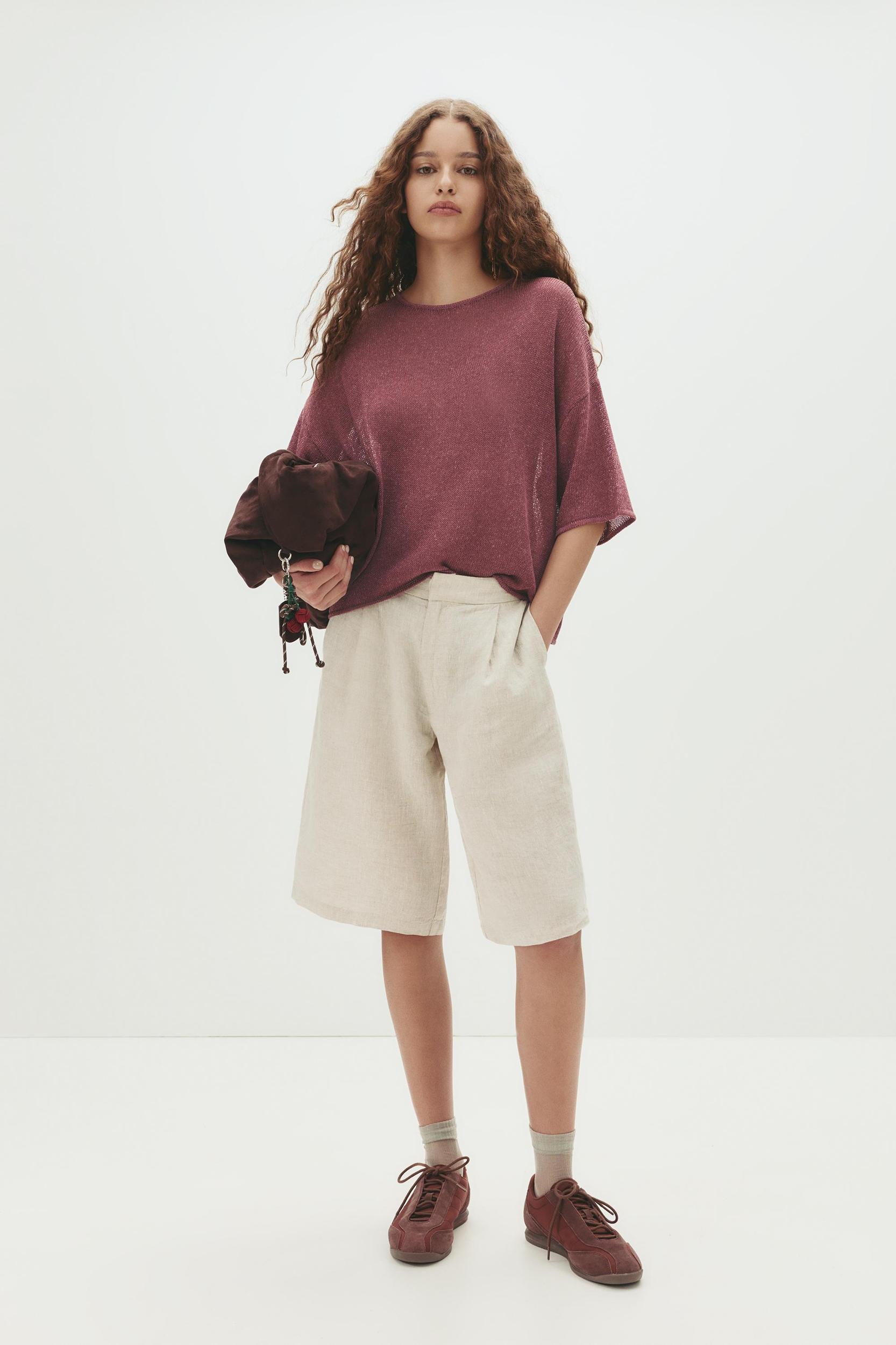 Rustic short sleeve sweater Product Image
