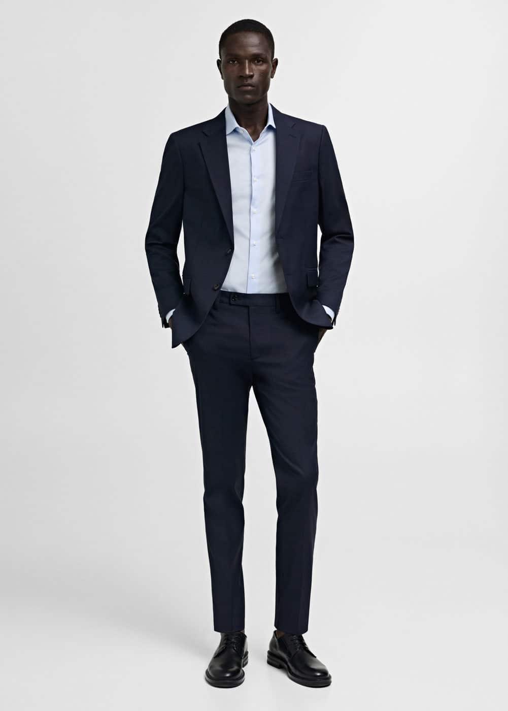 Slim fit structured suit shirt - Men | MANGO USA Product Image