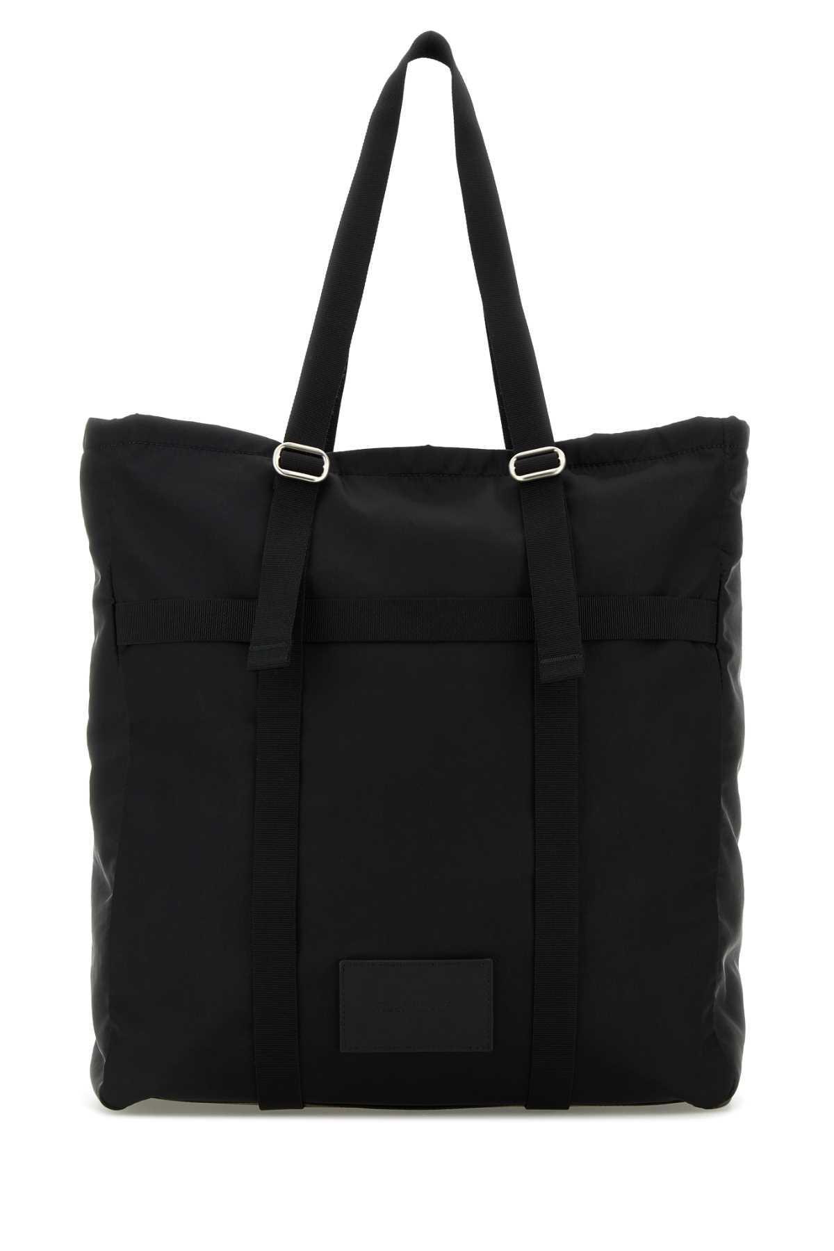 JIL SANDER Black Fabric Shopping Bag In 001 Product Image