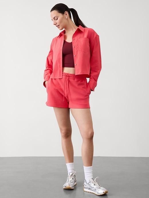 Midday Cropped Poplin Shirt Product Image
