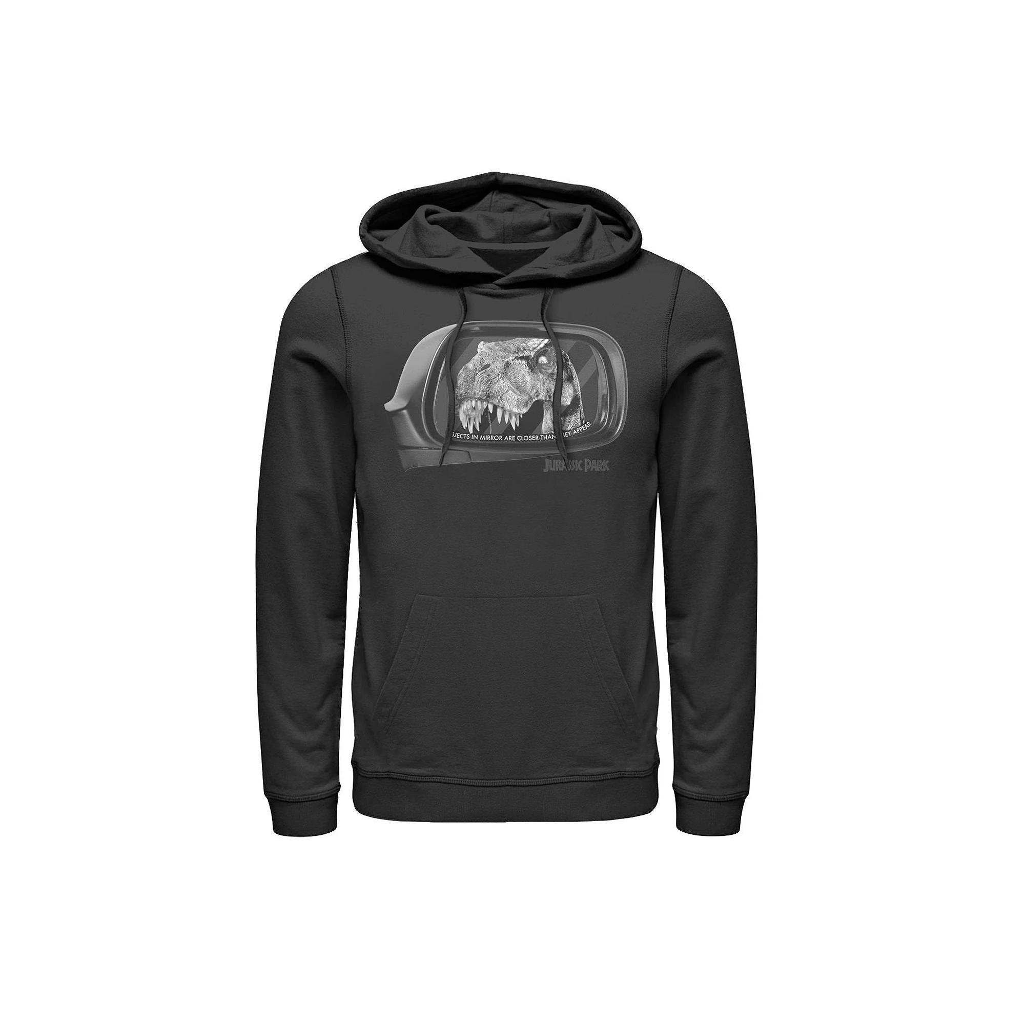 Men's Jurassic Park Mirror Hoodie, Size: Small, Black Product Image