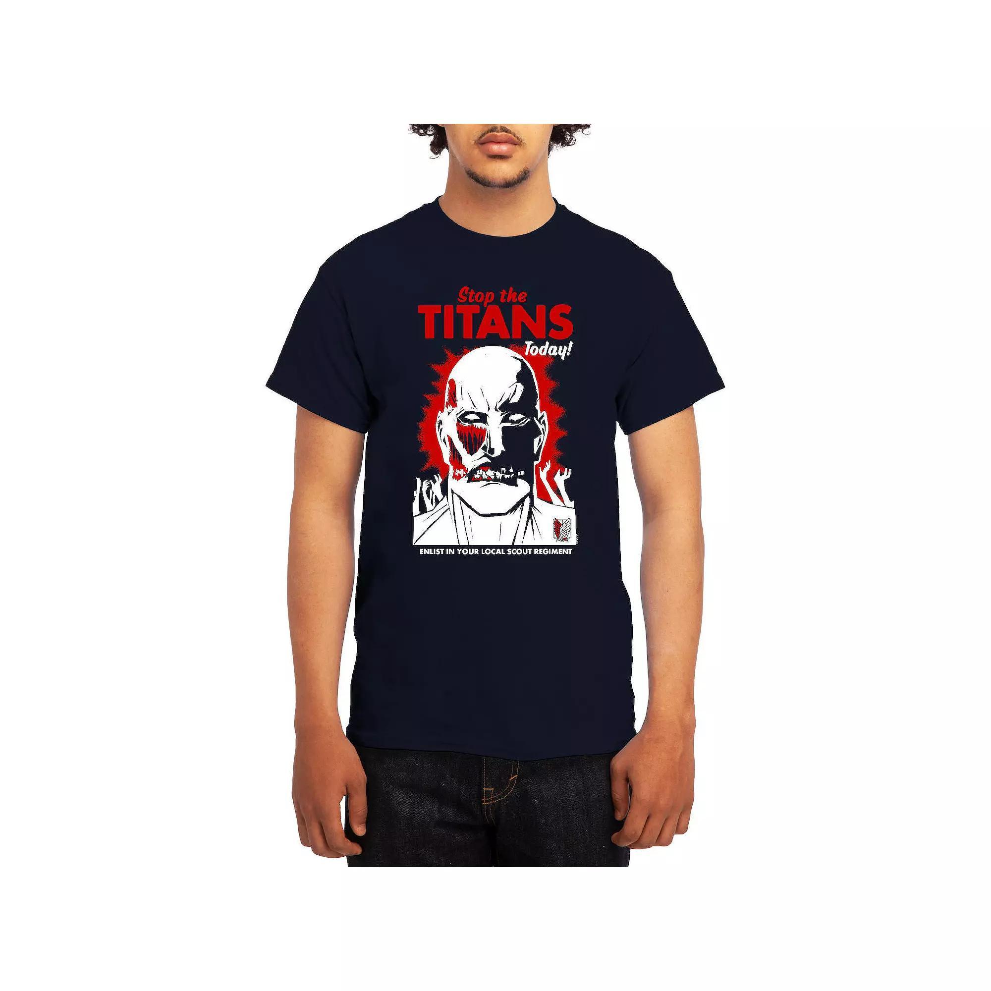 Men's Attack on Titan Titan Versus Armin Tee, Boy's, Size: XL, Blue Product Image