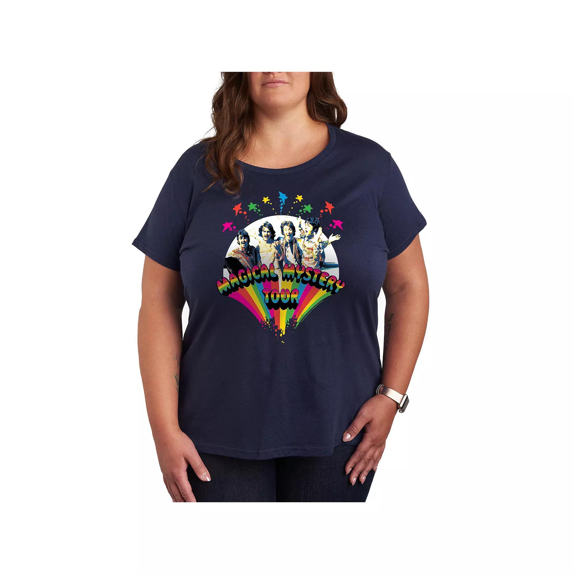Plus Size The Beatles Magical Mystery Tour Graphic Tee, Womens Blue Product Image