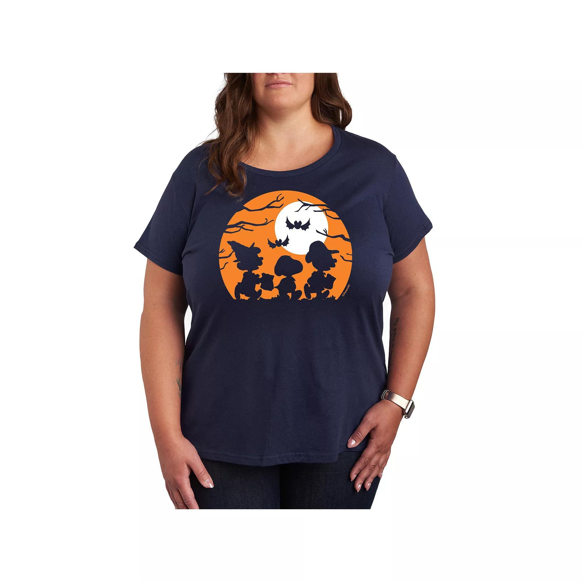 Plus Santa Monica California Sun Graphic Tee, Womens Blue Product Image