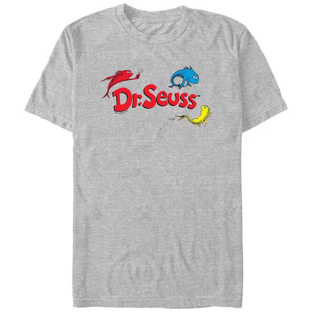 Men's Dr. Seuss Logo Graphic Tee, Size: XL, Athletic Grey Product Image
