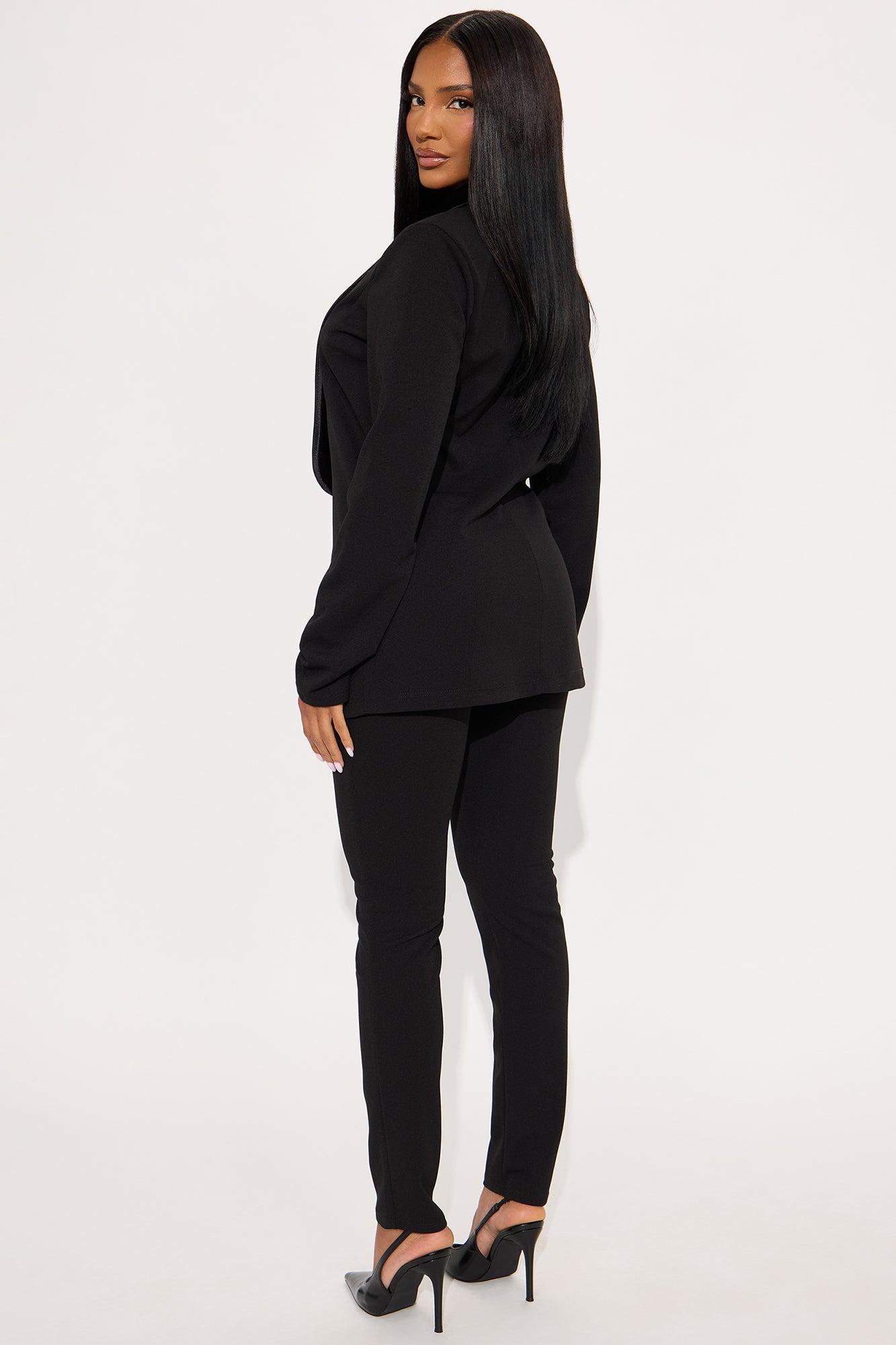 Ella Blazer Pant Set - Black Product Image