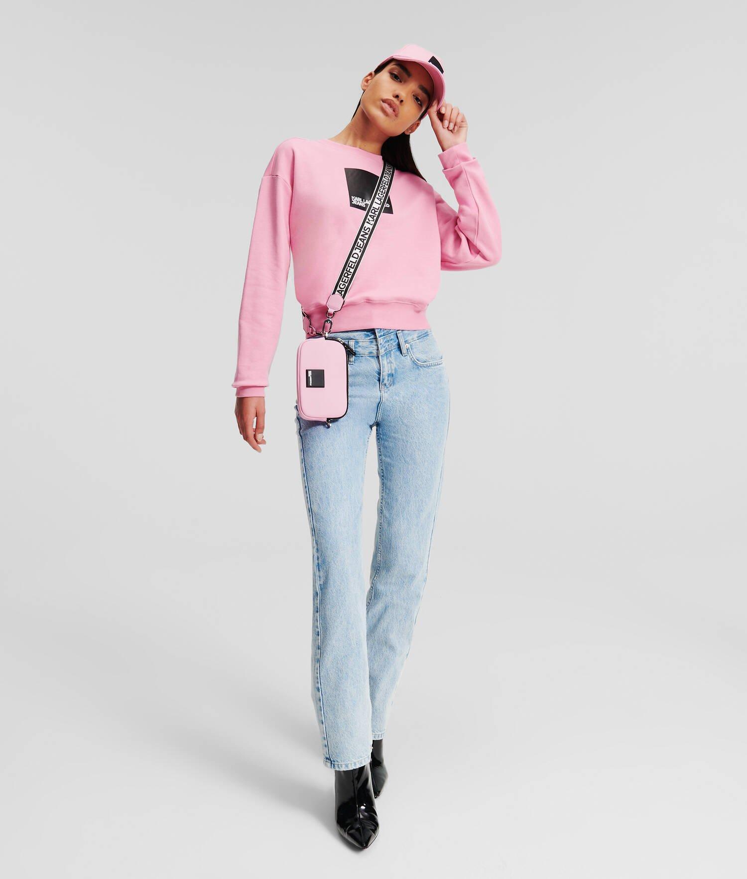 KLJ HIGH-RISE DOUBLE WAISTBAND STRAIGHT JEANS  Product Image