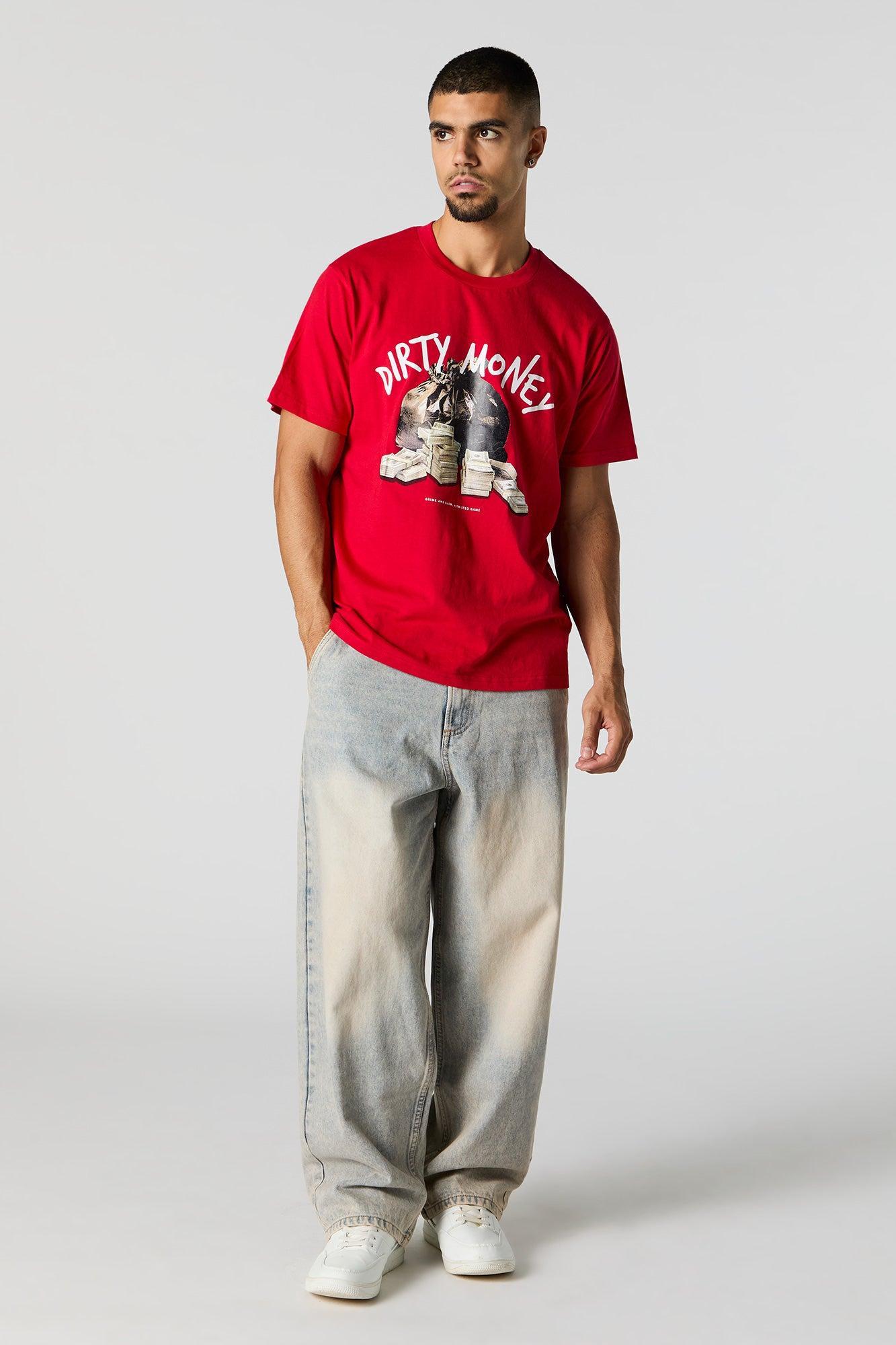 Dirty Money Graphic T-Shirt Male Product Image