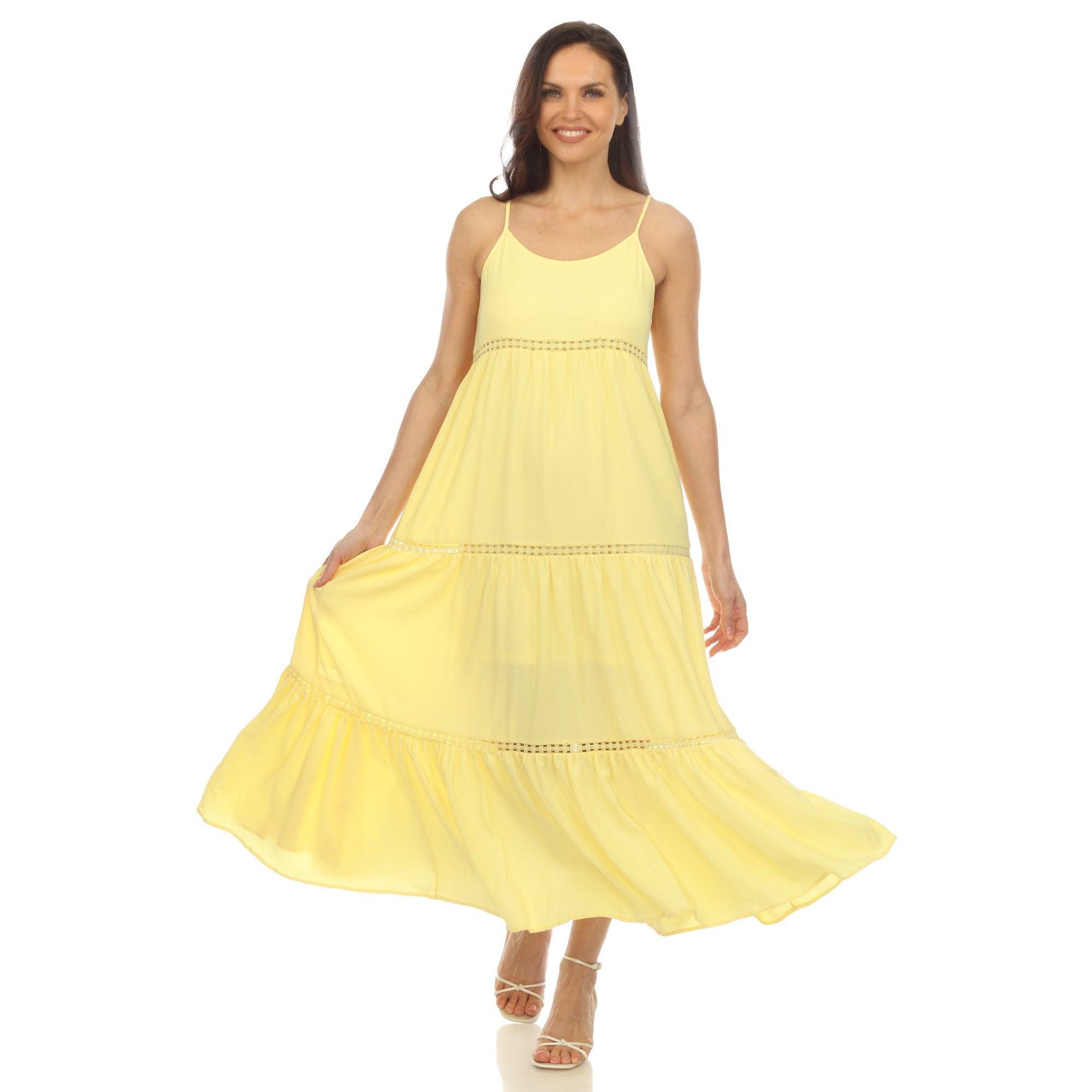 Women's Scoop Neck Tiered Maxi Dress Female Product Image