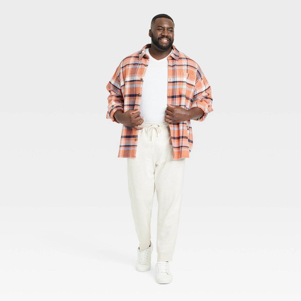 Mens Big & Tall Fleece Jogger Pants - Goodfellow & Co Oatmeal Heather 5XL Product Image