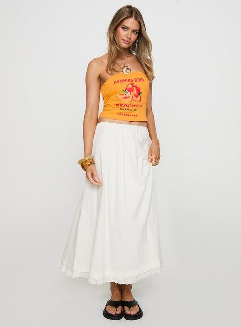 Empress Of Love Maxi Skirt White Product Image