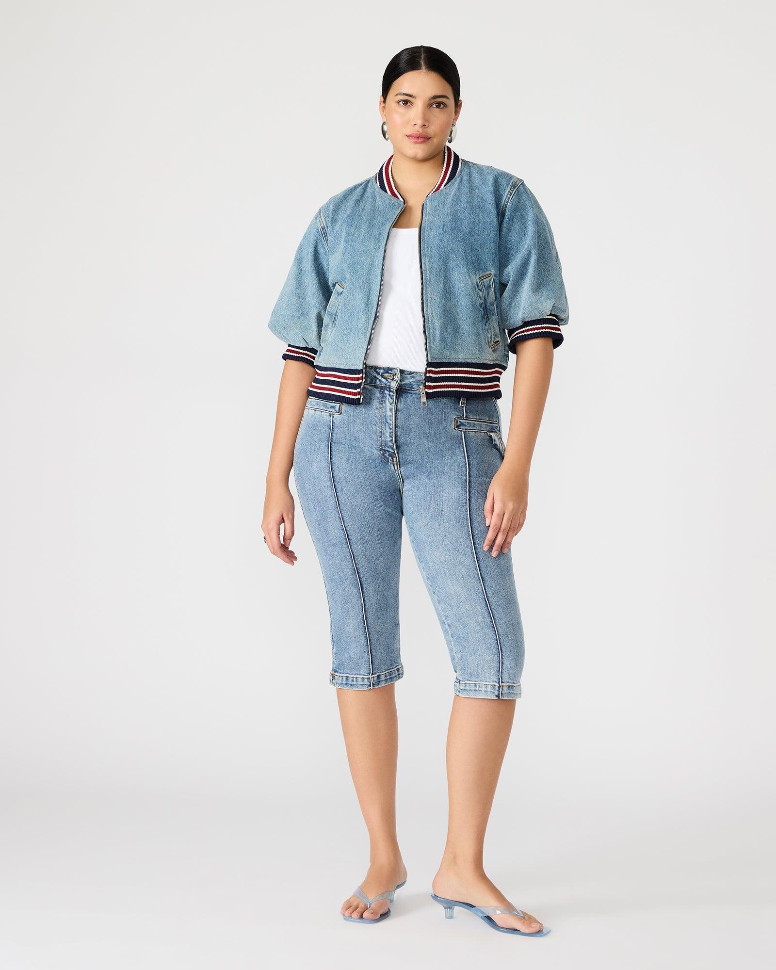 ZAMORA JACKET DENIM MULTI Female Product Image