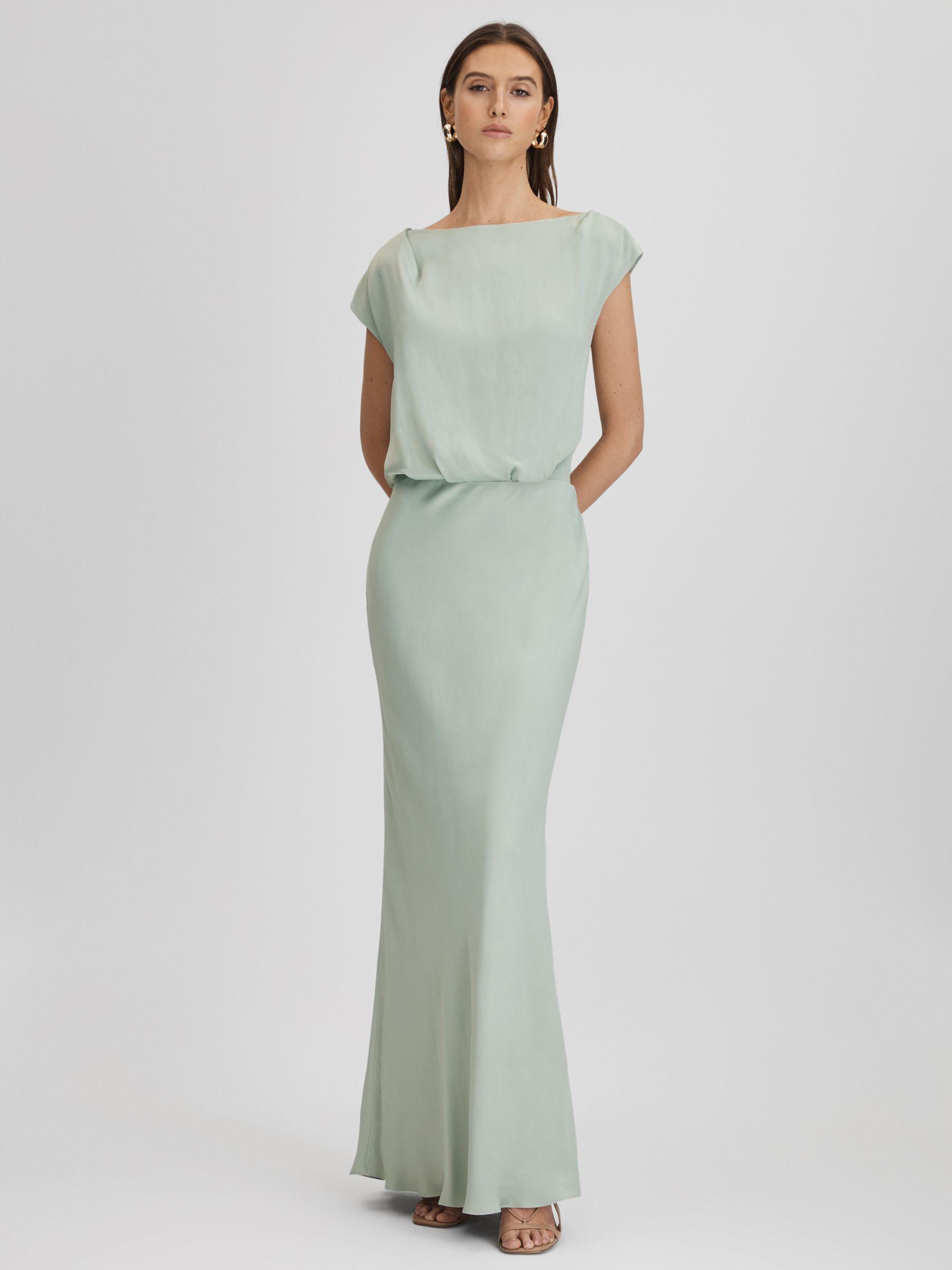 Draped Maxi Dress in Sage Product Image
