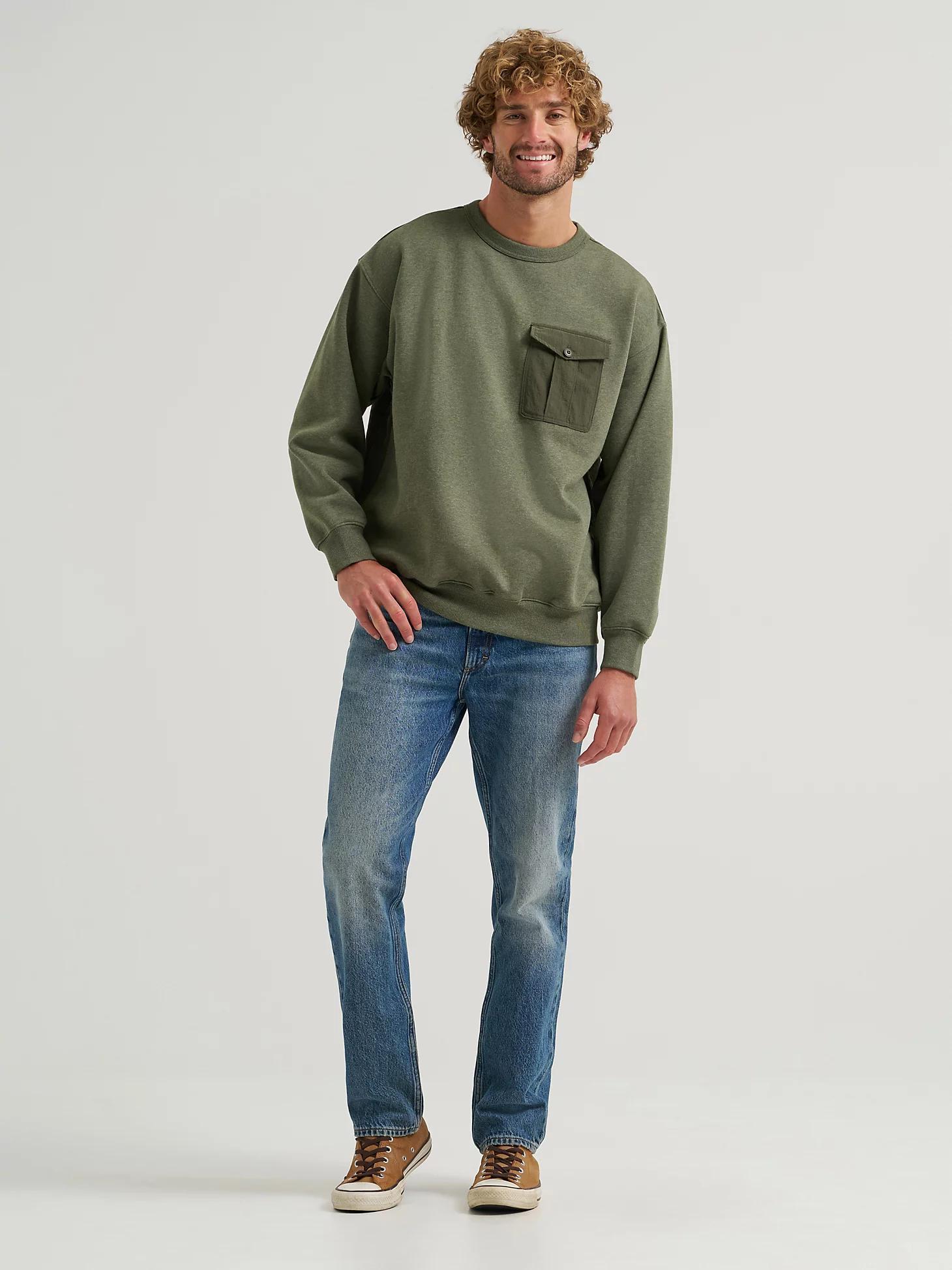 Men's Quilted Crew Sweatshirt | Men's Tops & Tees | Lee® Product Image
