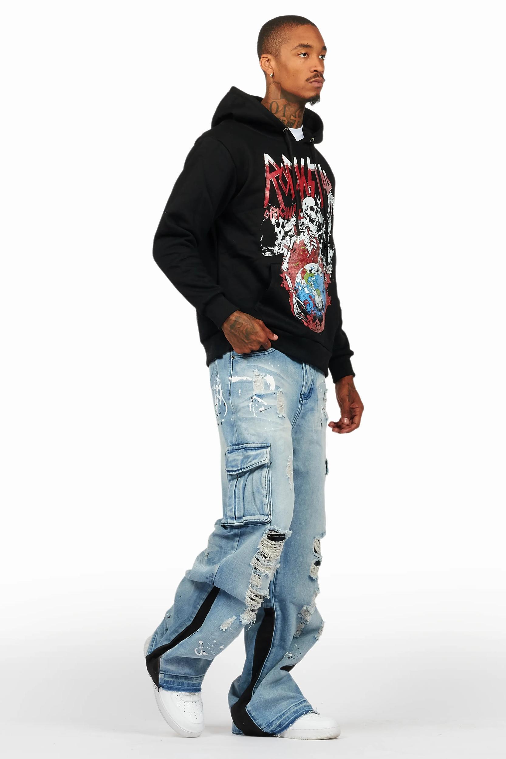 Barrett Black Hoodie & Zeta Slim Fit Jean Bundle Male Product Image