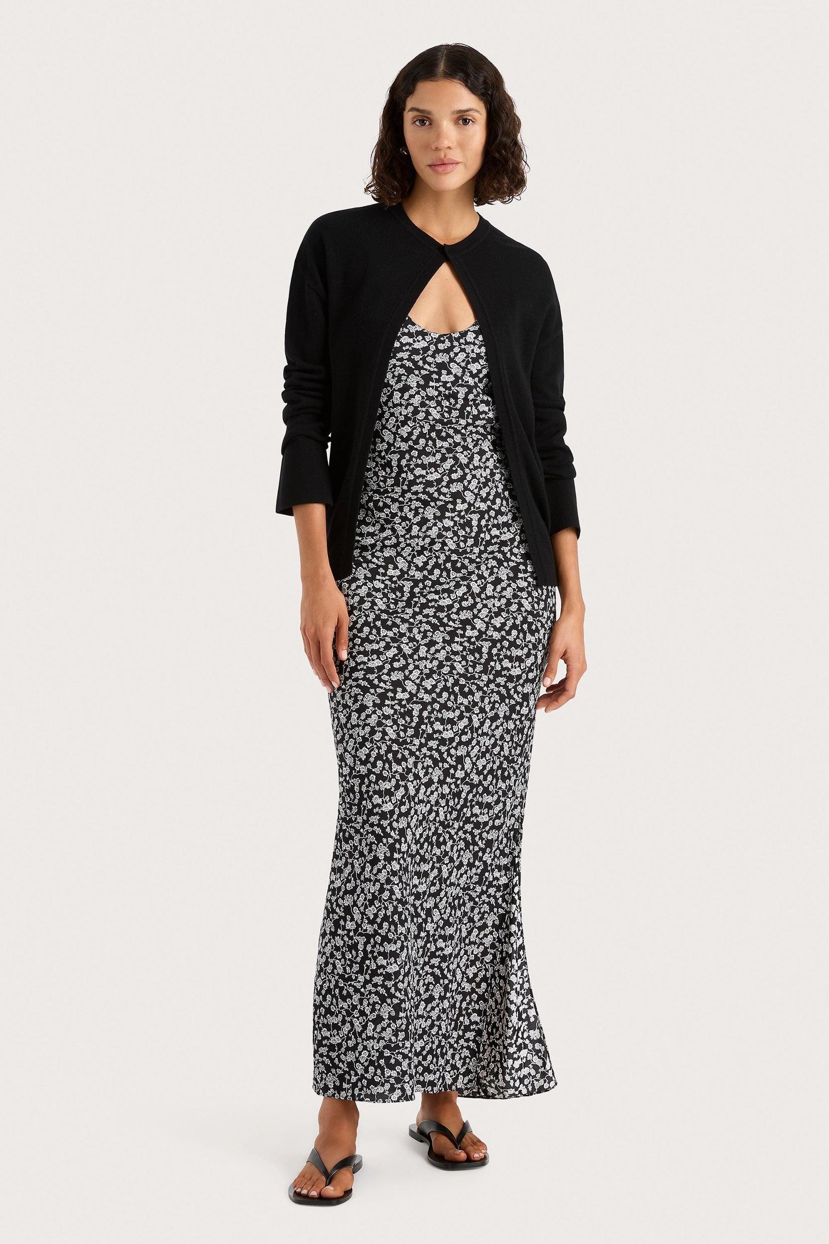 Olivia Maxi Dress Amaryllis Floral Black Product Image