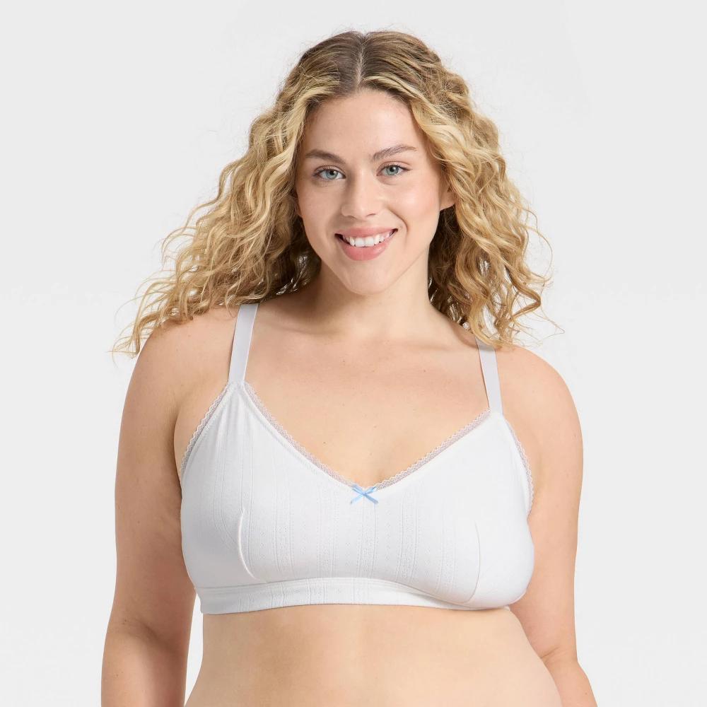 Women's Pointelle Triangle Bralette - Wild Fable™ Product Image