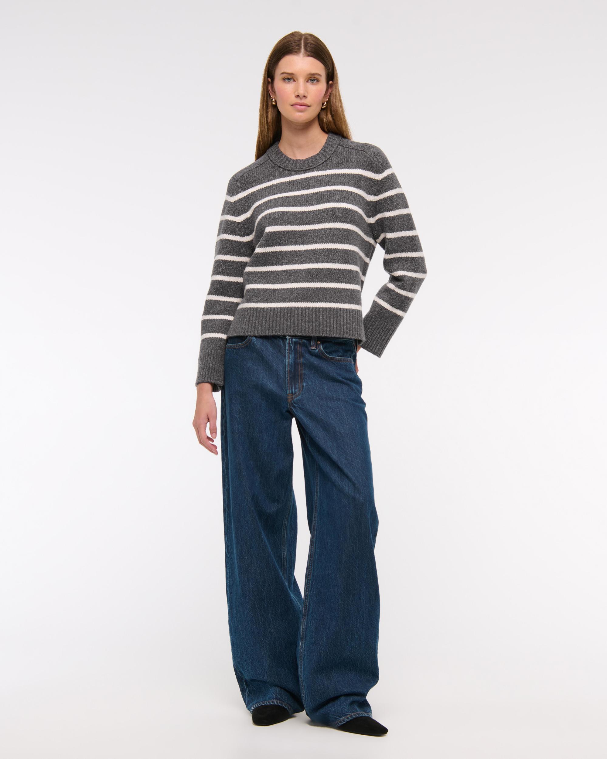 The A&F Madeline Textural Crew Sweater Product Image