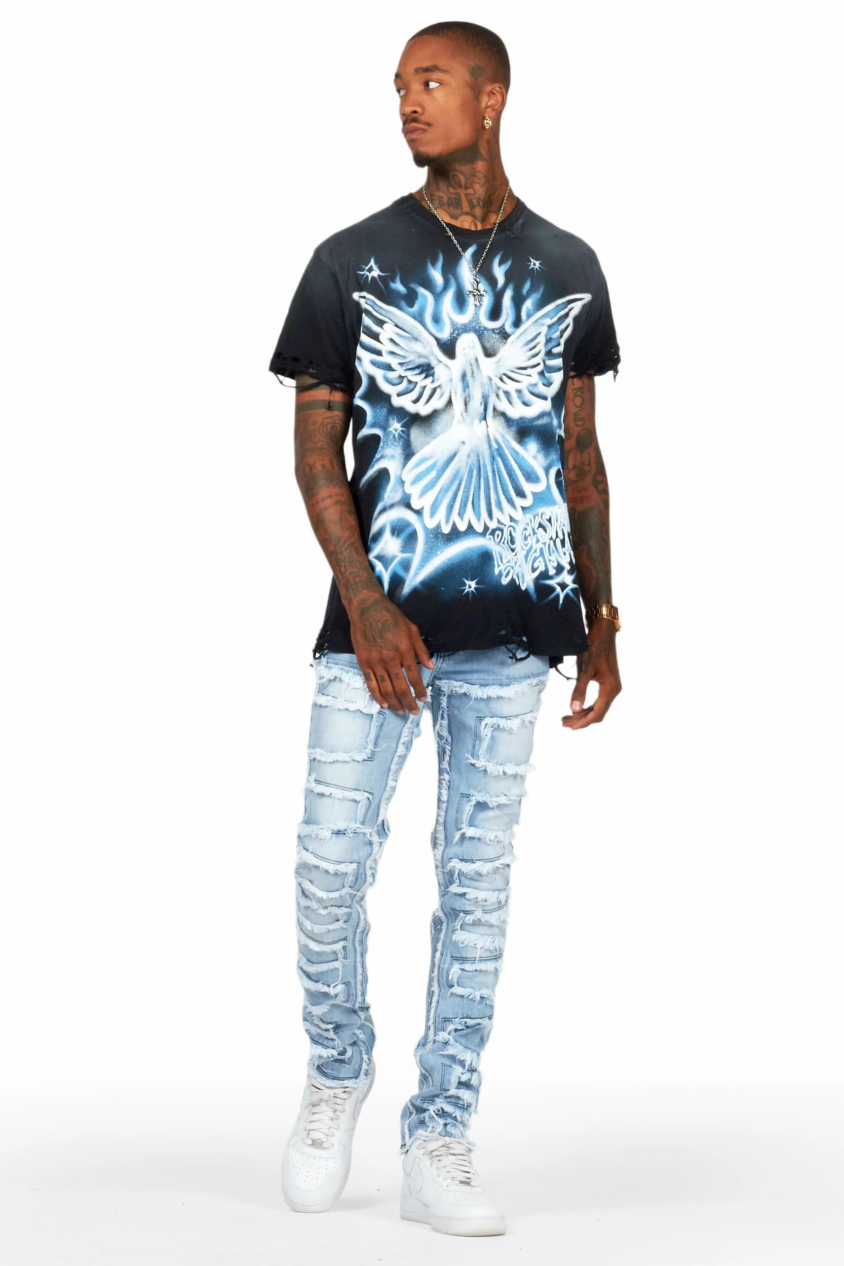 Shake Light Blue Slim Fit Jean Male Product Image