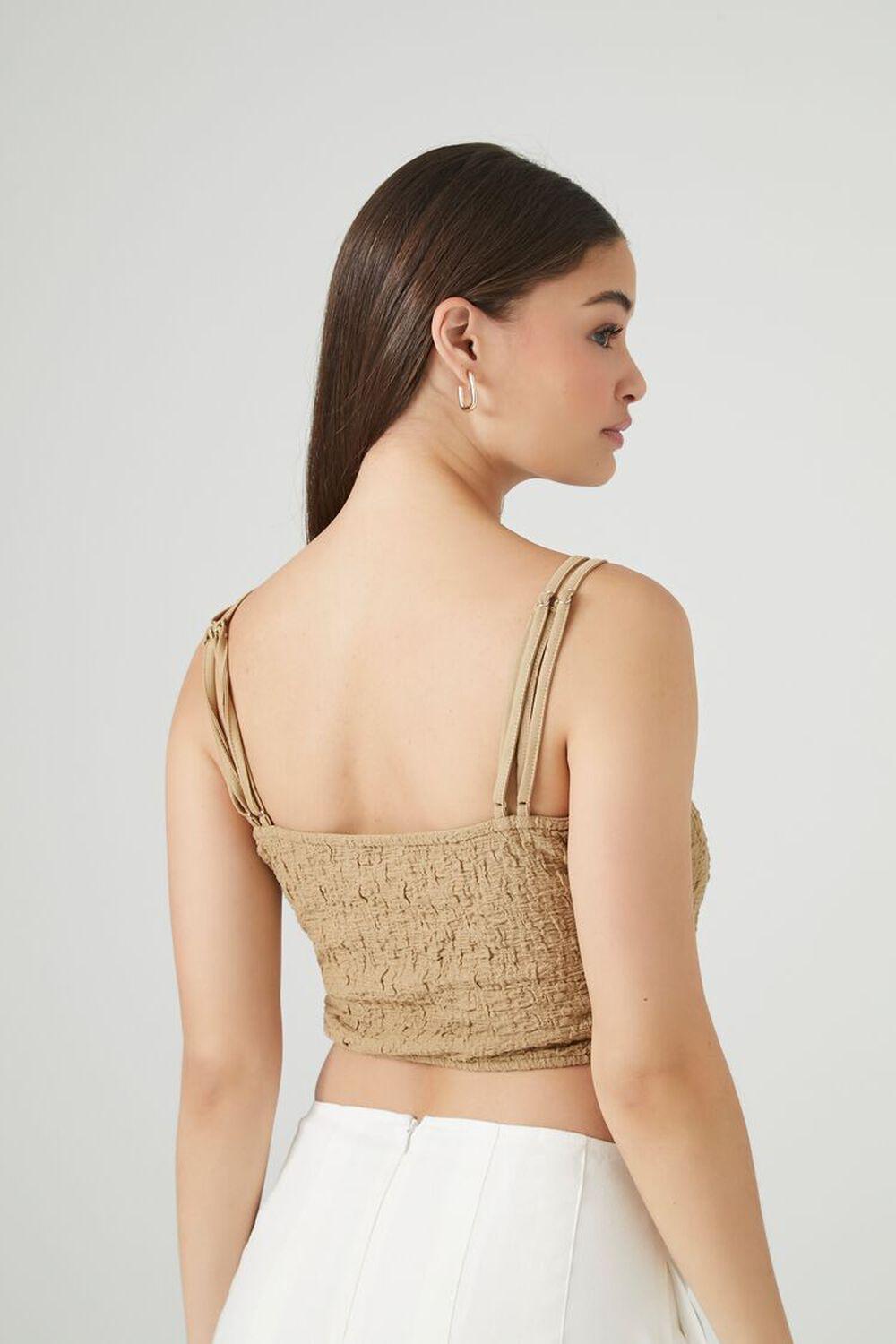 Crinkled O-Ring Cropped Cami | Forever 21 Product Image