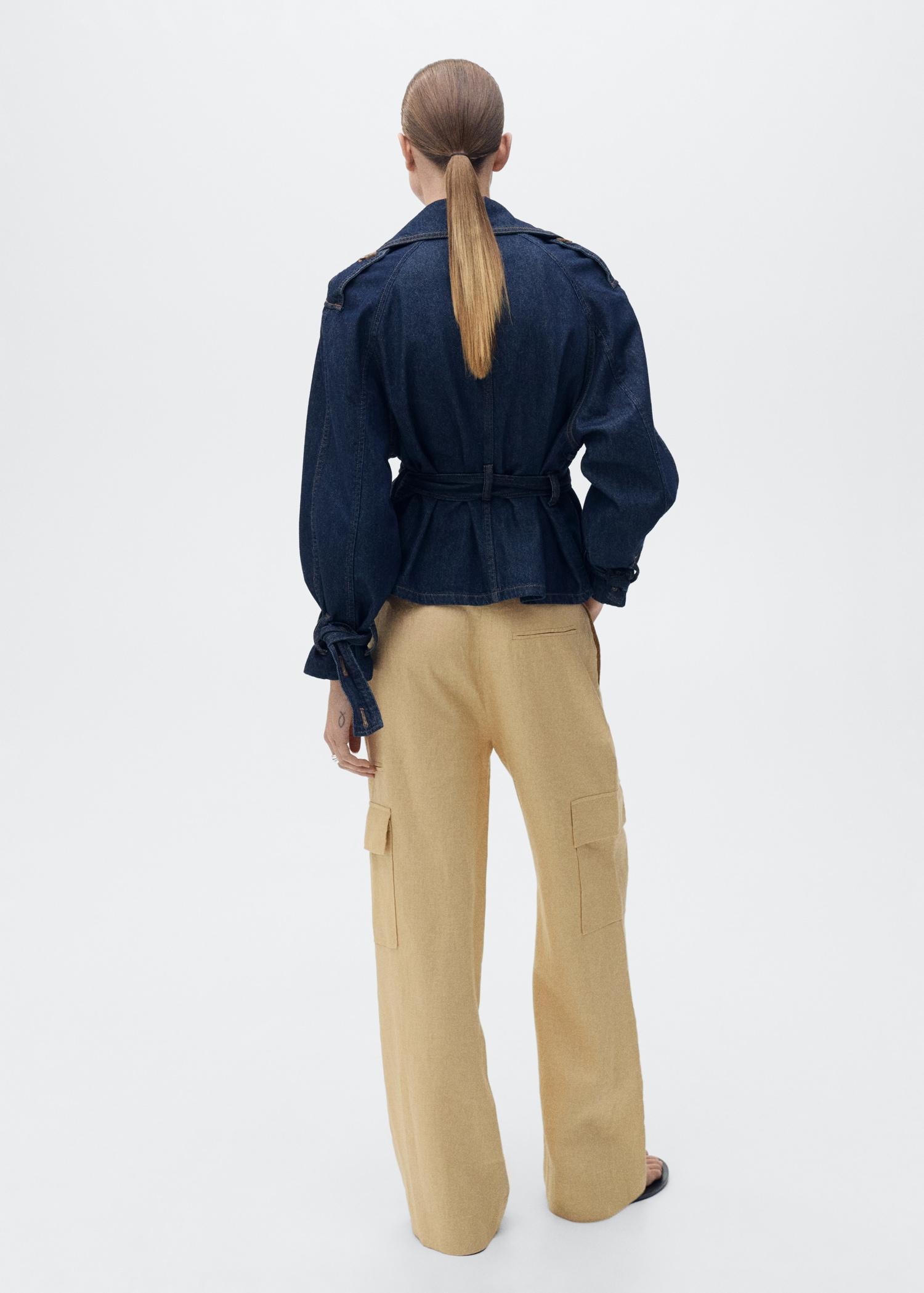 Linen cargo pants - Women | MANGO USA Product Image