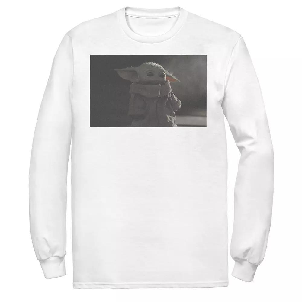Men's Star Wars The Mandalorian The Child Sad Portrait Tee, Size: Medium, White Product Image