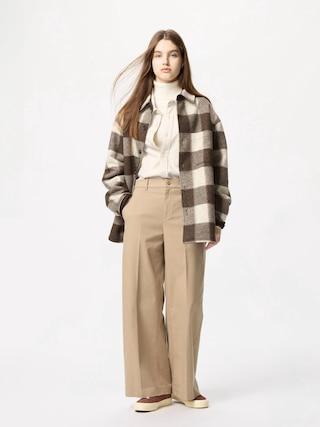 Womens Wide Chino Pants Beige XL UNIQLO US Product Image