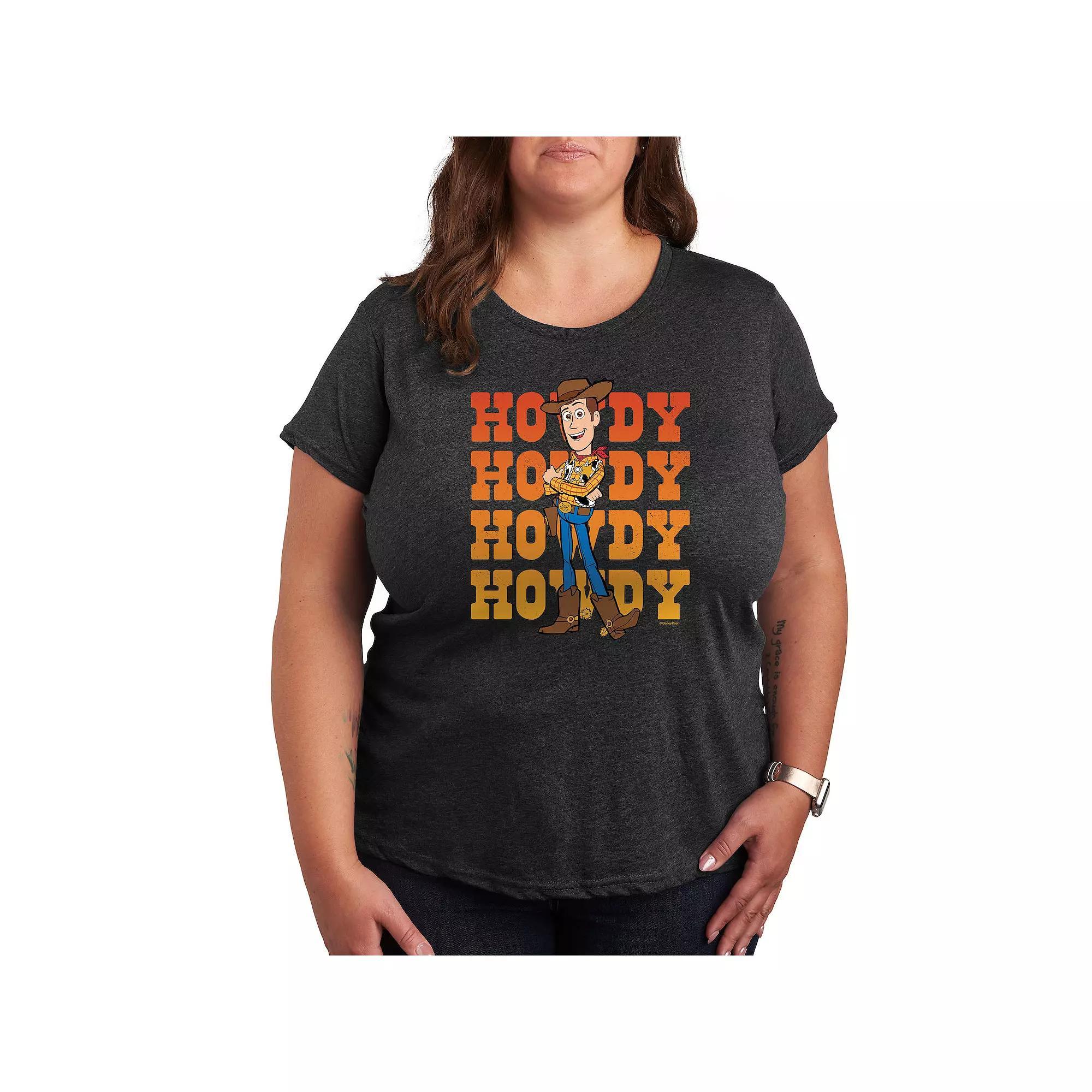 Disney / Pixar's Toy Story Woody Plus Howdy Graphic Tee, Women's, Size: 1XL, Heather Grey Product Image