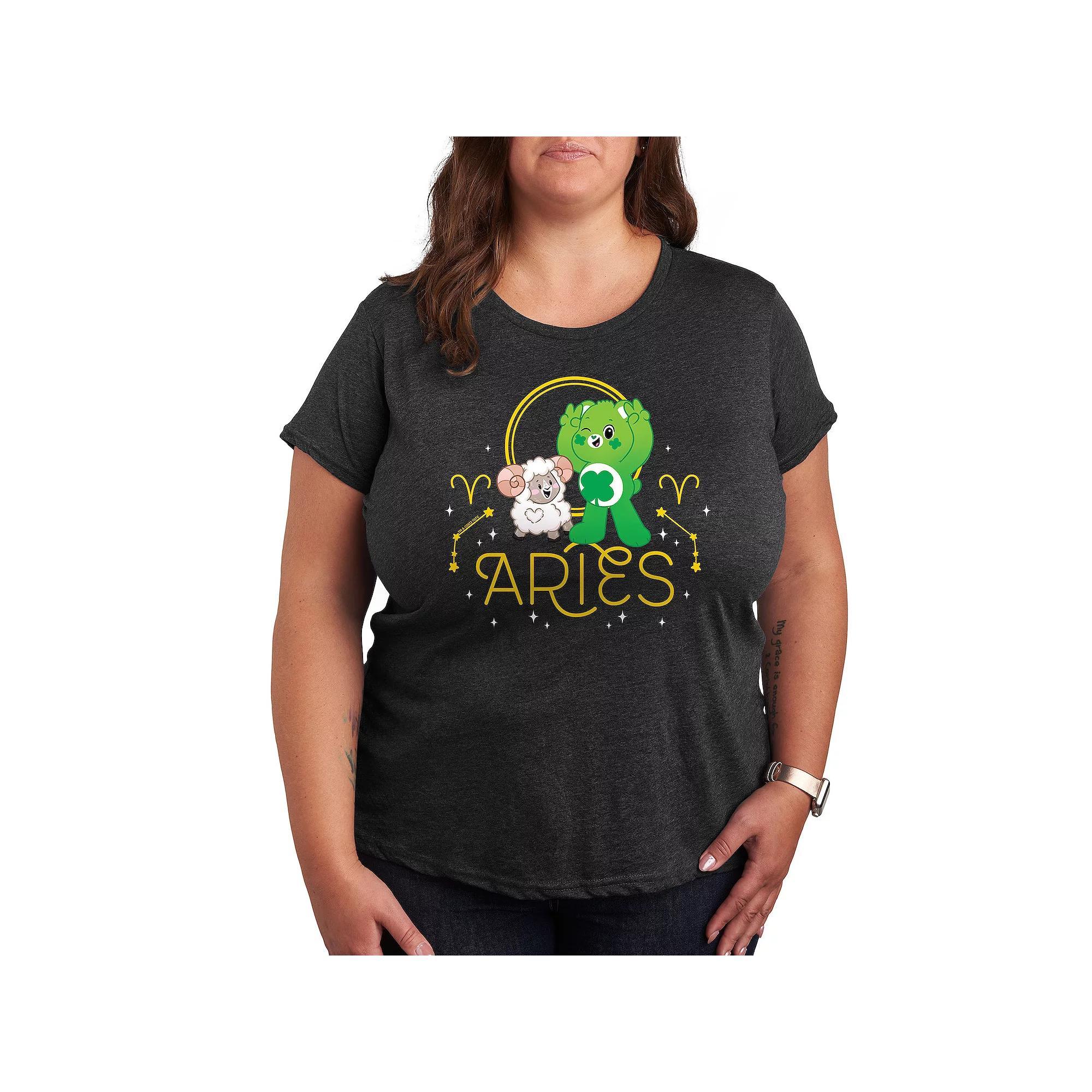 Plus Dog Paw Rainbow Graphic Tee, Womens Heather Grey Product Image
