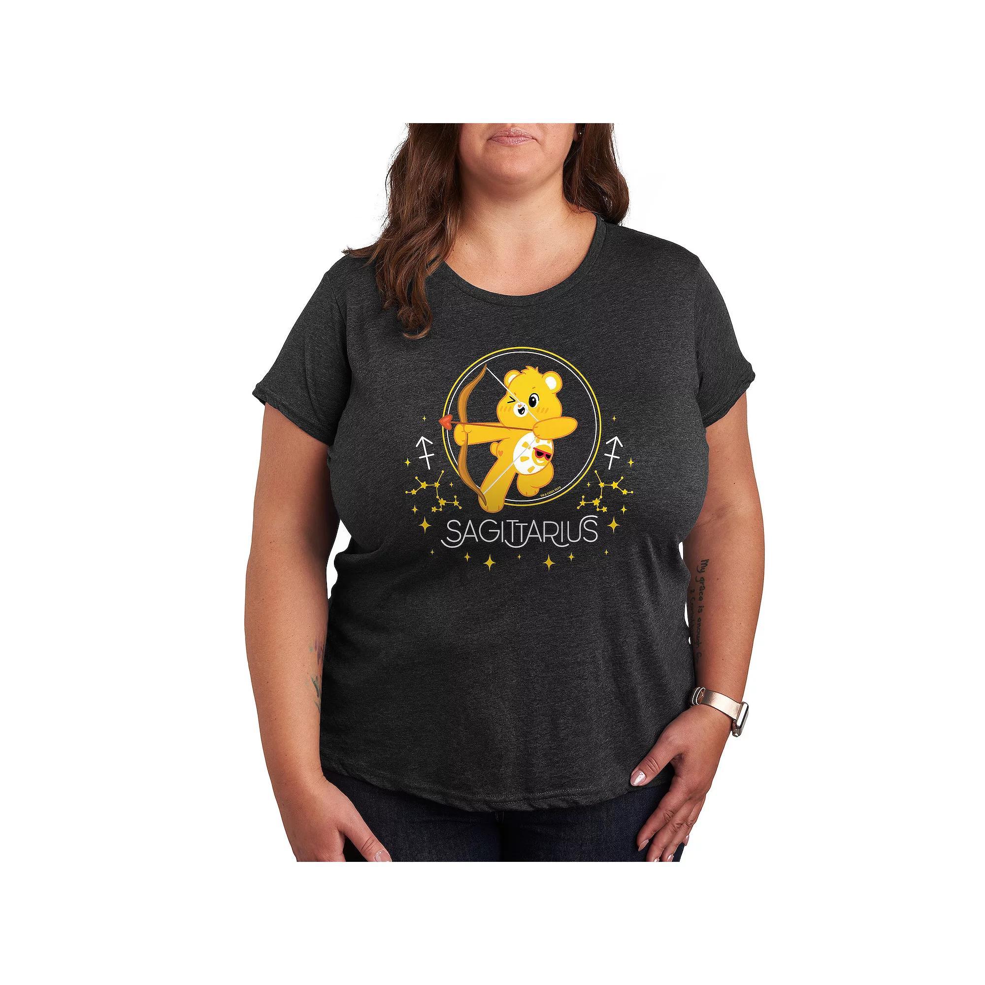 Plus Dog Paw Rainbow Graphic Tee, Womens Heather Grey Product Image