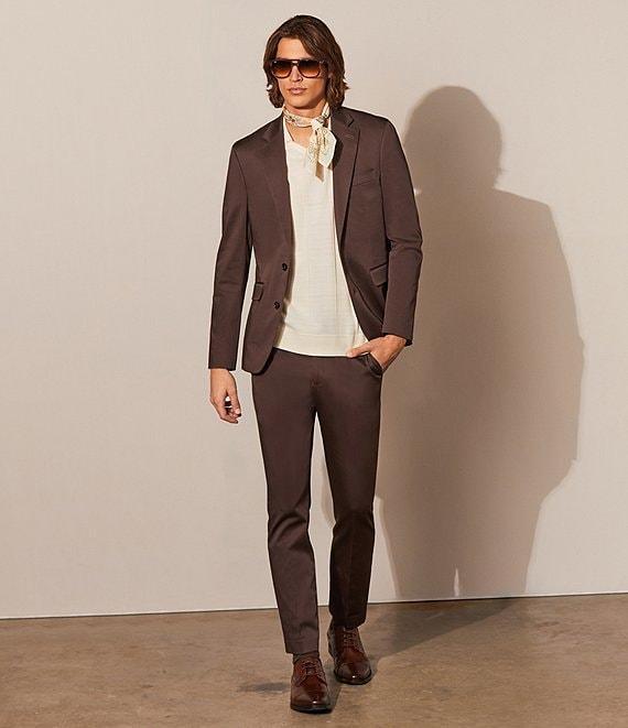Murano Crocodile World Collection Evan Extra Slim Fit Sateen Suit Separates Dress Pants Product Image