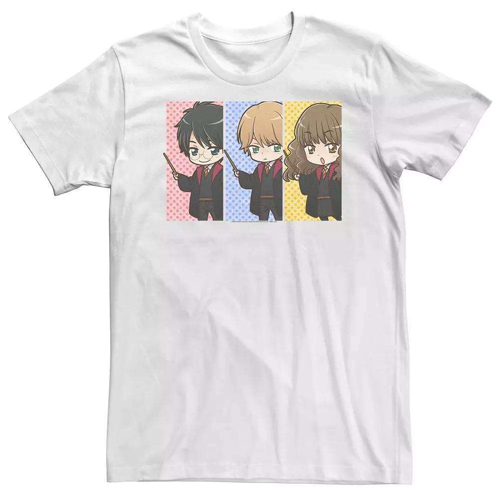 Big & Tall Harry Potter Hermione Granger Ron Weasley Anime Panel Tee, Men's, Size: XL Tall, White Product Image